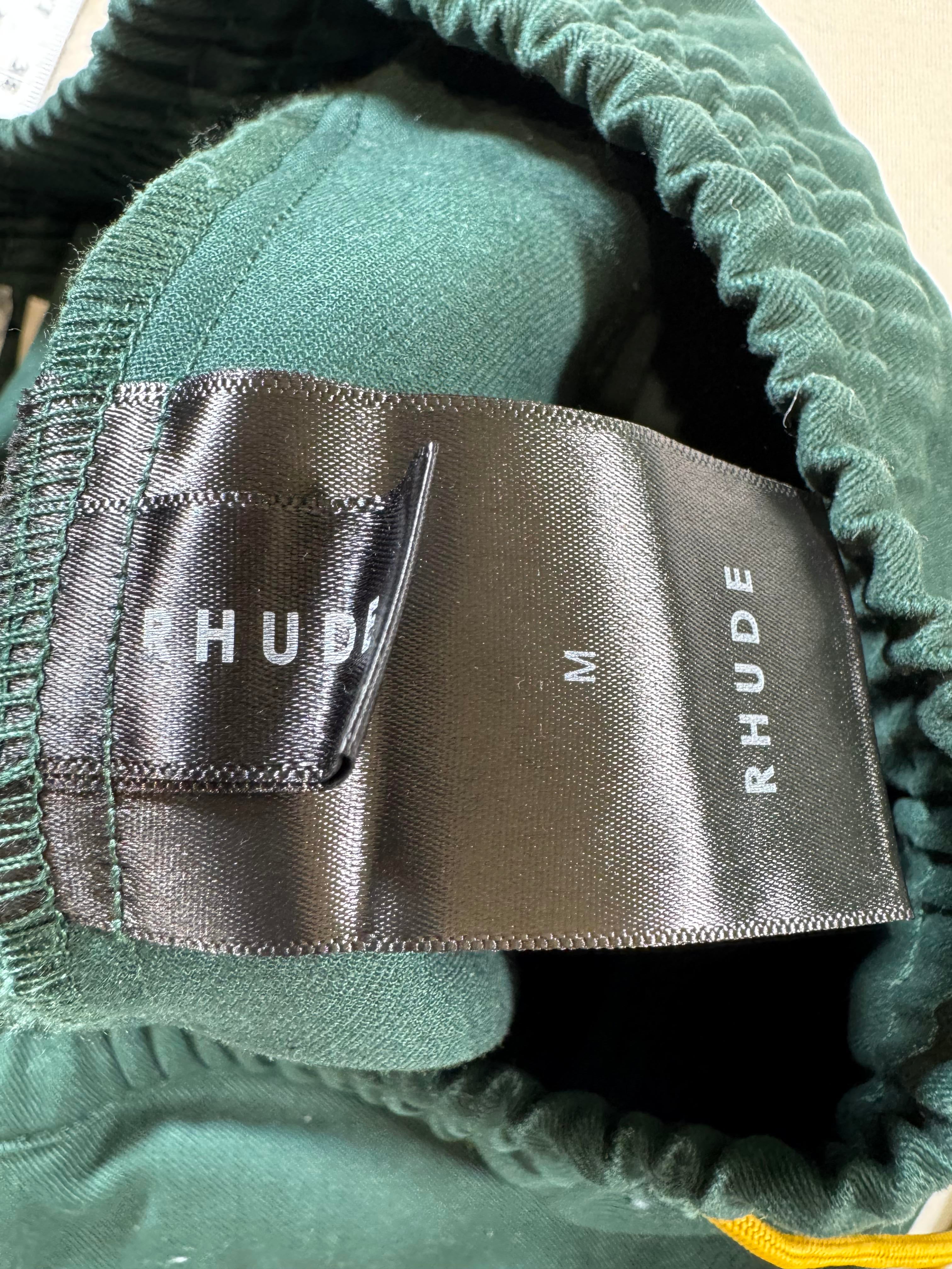Rhude Cream & Green Pants