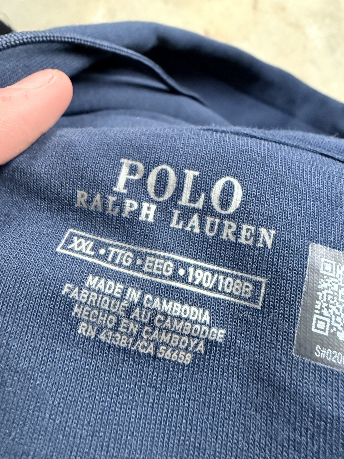 Polo Zip Up Navy White New XXL With Tags