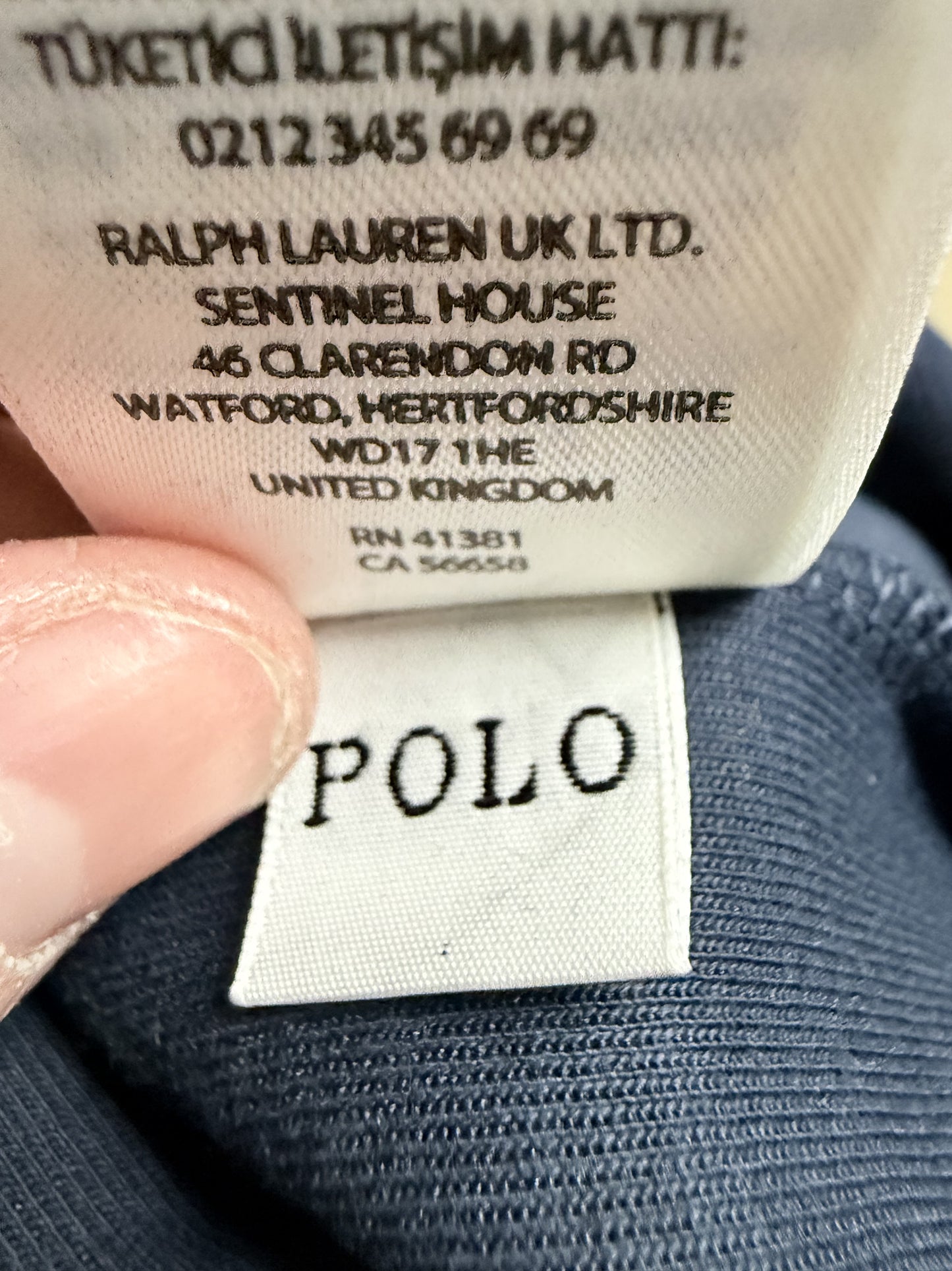 Polo Zip Up Navy White New XXL With Tags