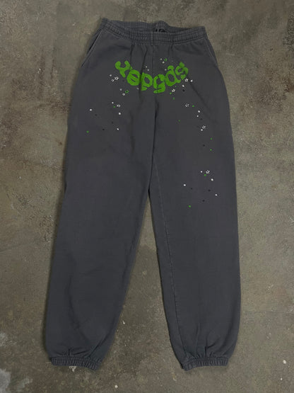 Sp5der Sweats Grey Green Used Small