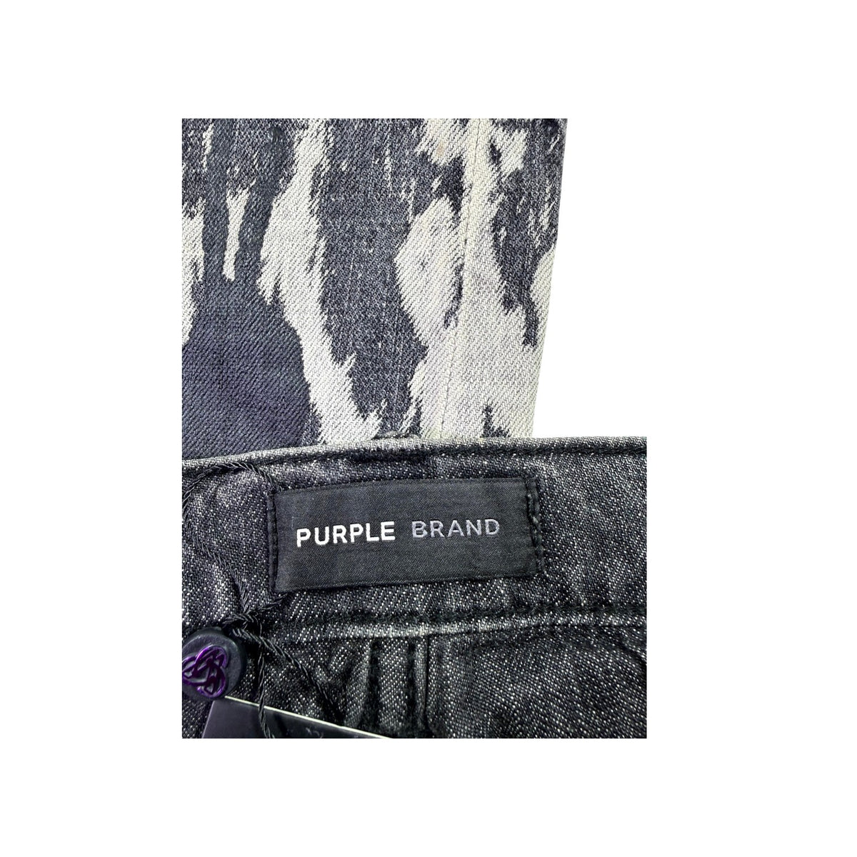 Purple Brand Bleached Black Wash Jeans