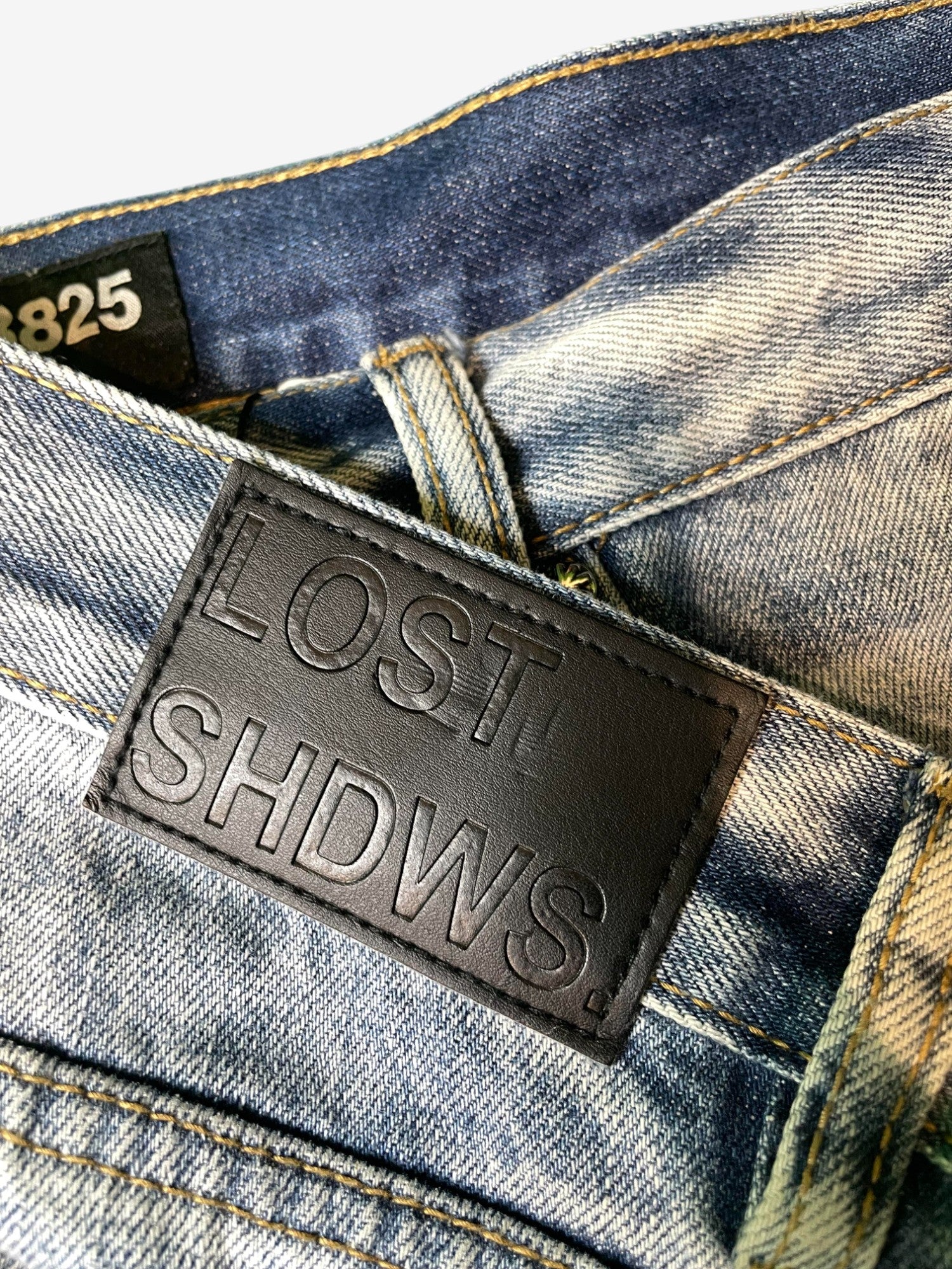 Lost SHDWS White Floral Light Wash Jeans