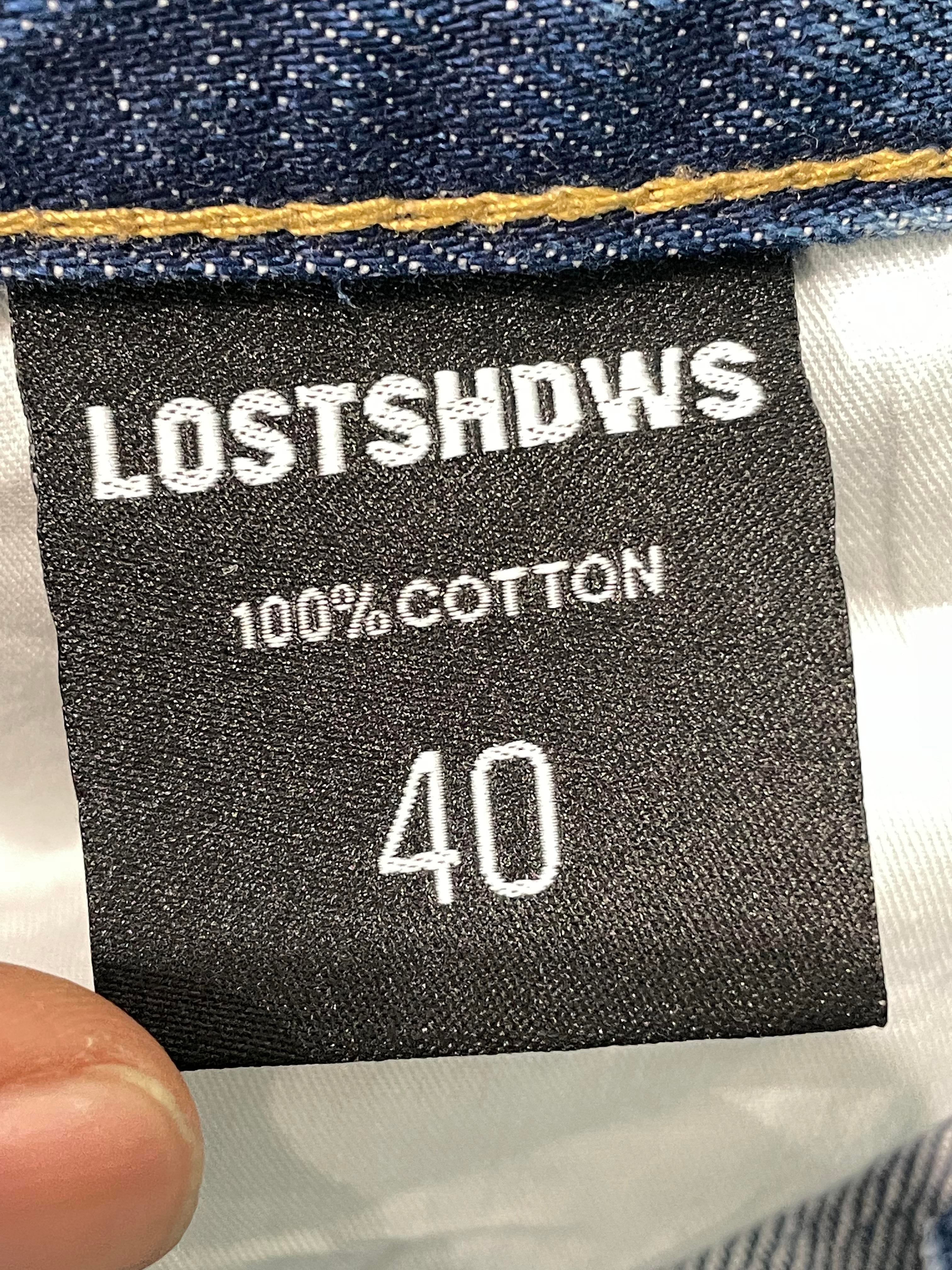 Lost SHDWS White Floral Light Wash Jeans