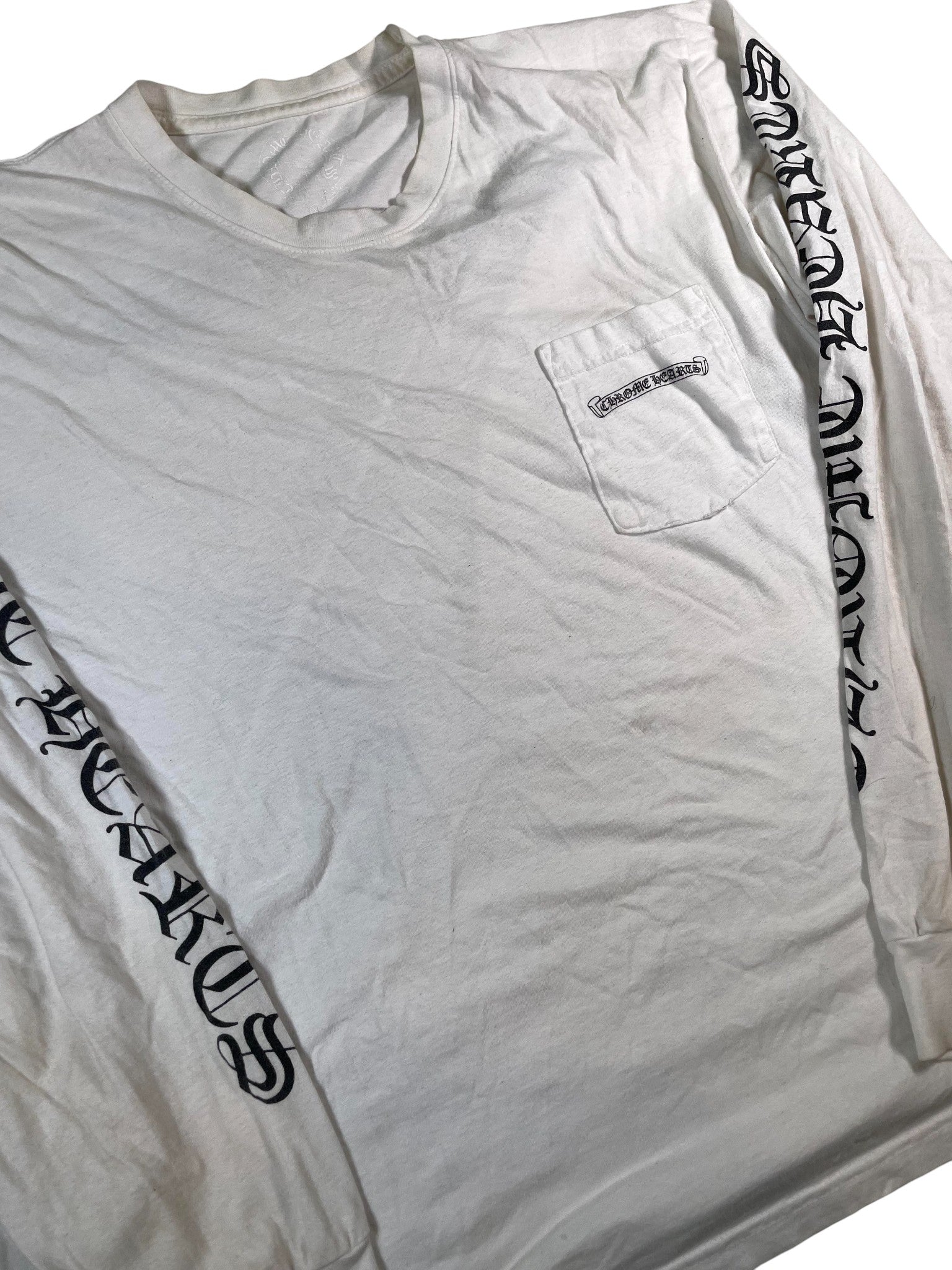 Chrome Hearts 'Scroll Logo' White Long Sleeve