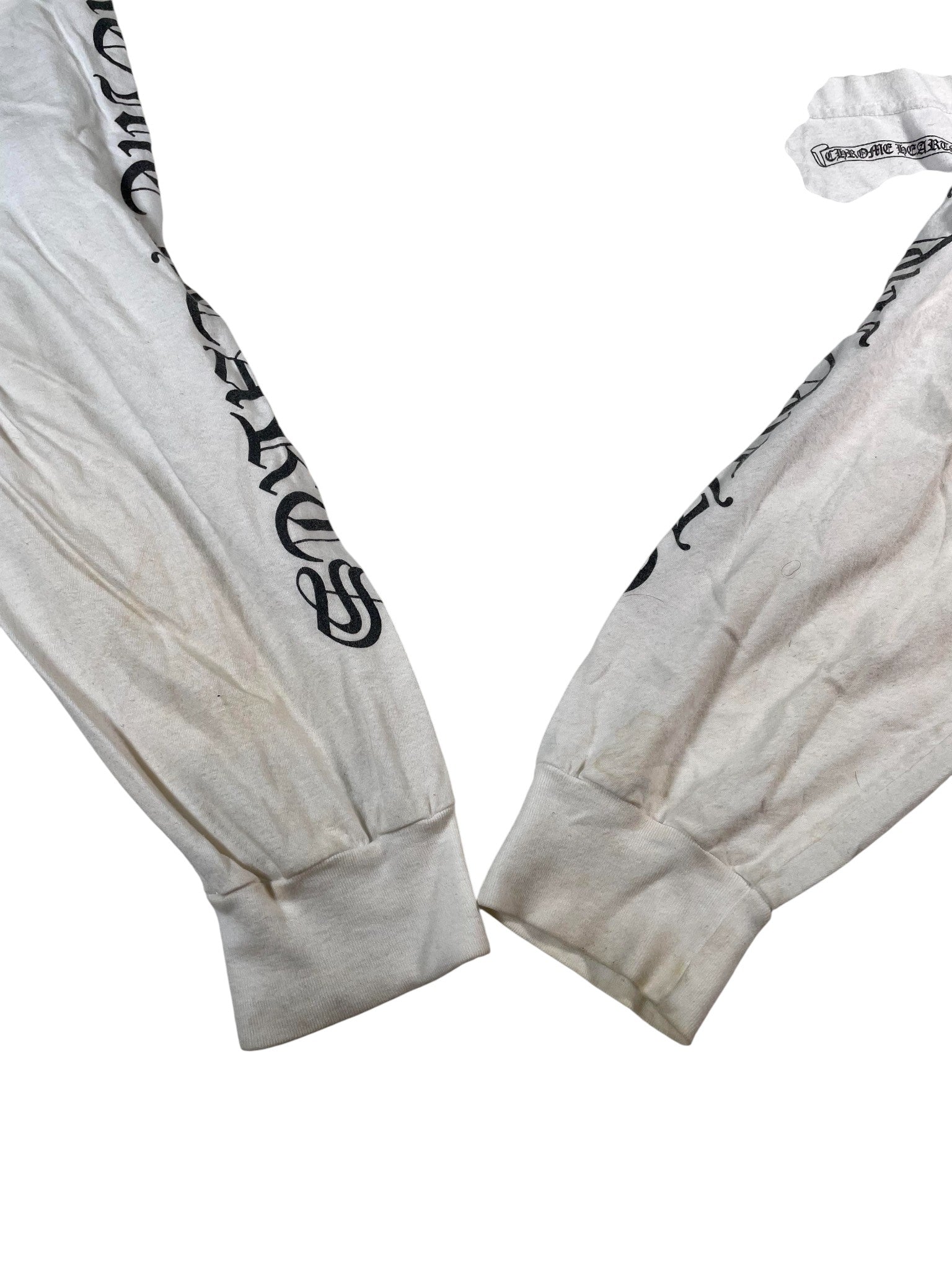 Chrome Hearts 'Scroll Logo' White Long Sleeve