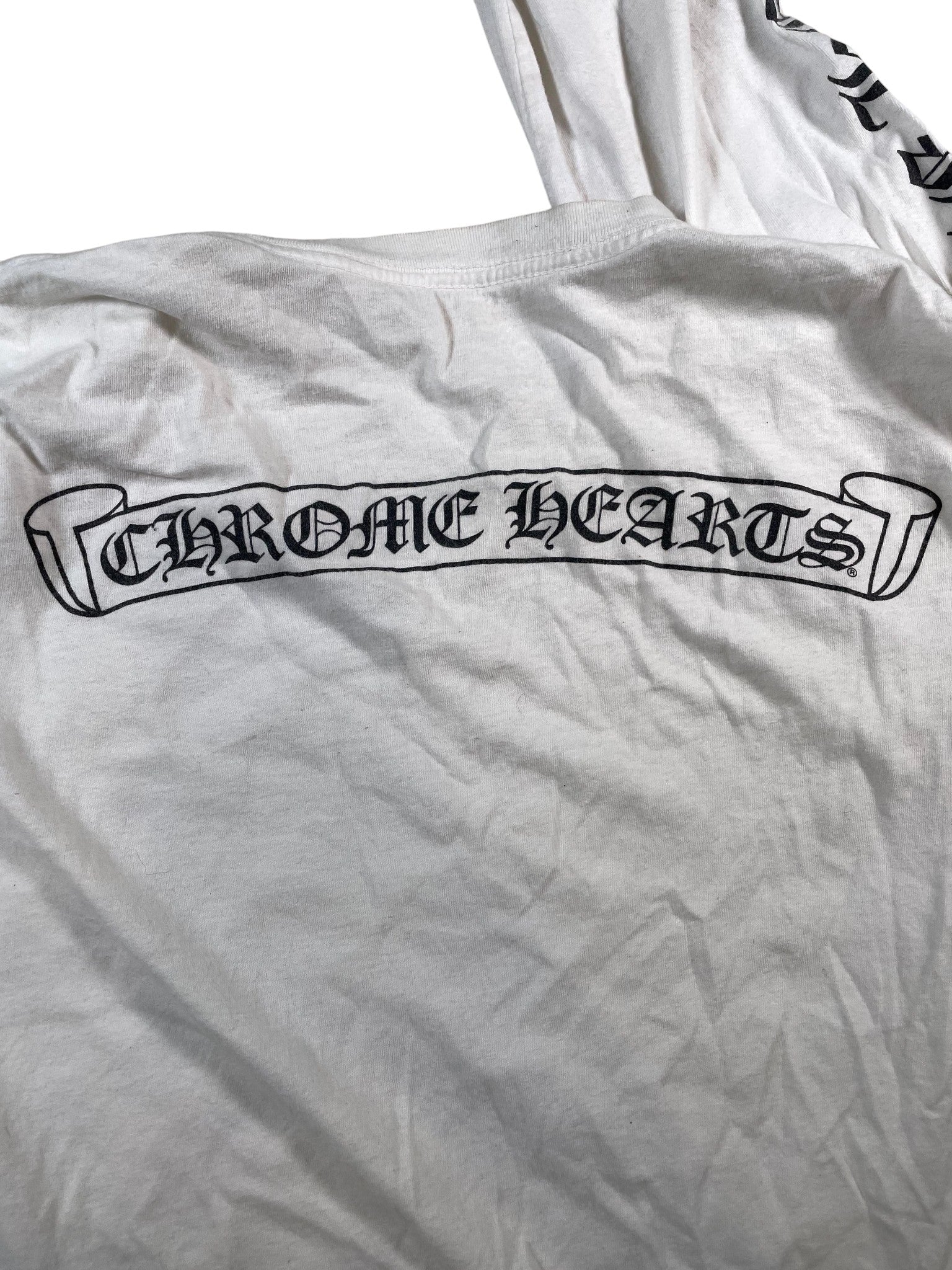 Chrome Hearts 'Scroll Logo' White Long Sleeve