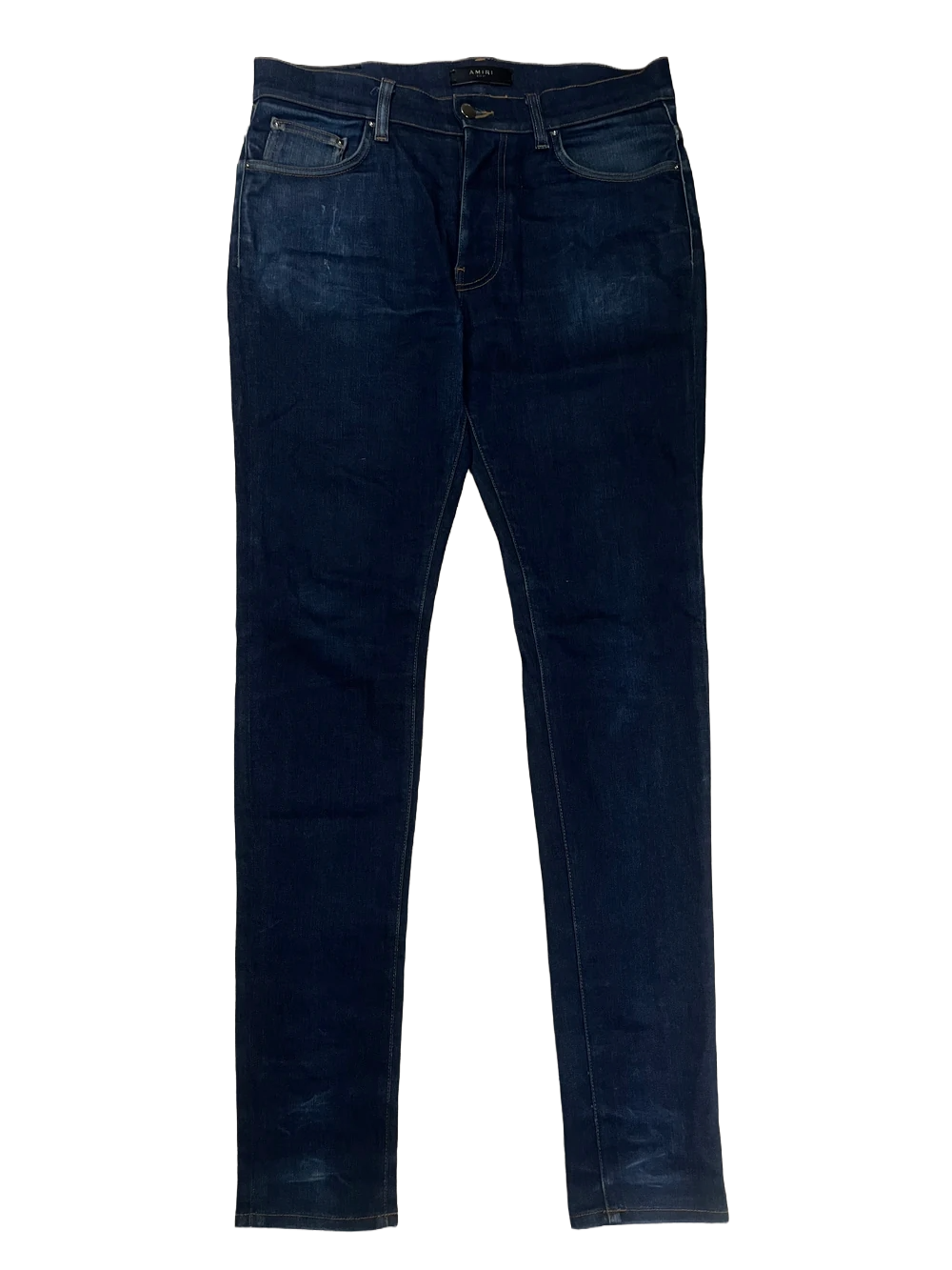 Amiri Selvedge Denim Plain Thrasher Dark Blue Jeans
