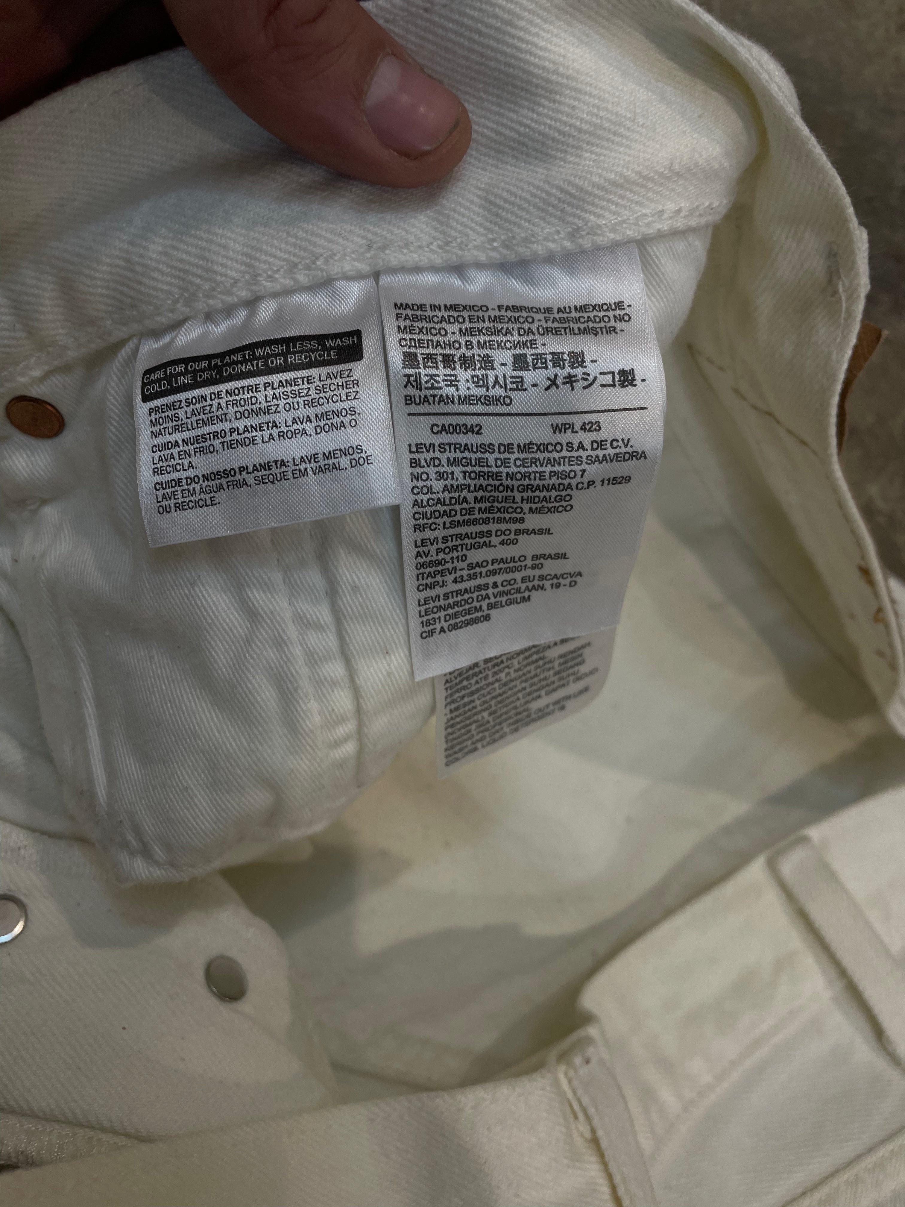 Denim Tears Jeans White Black Used 38