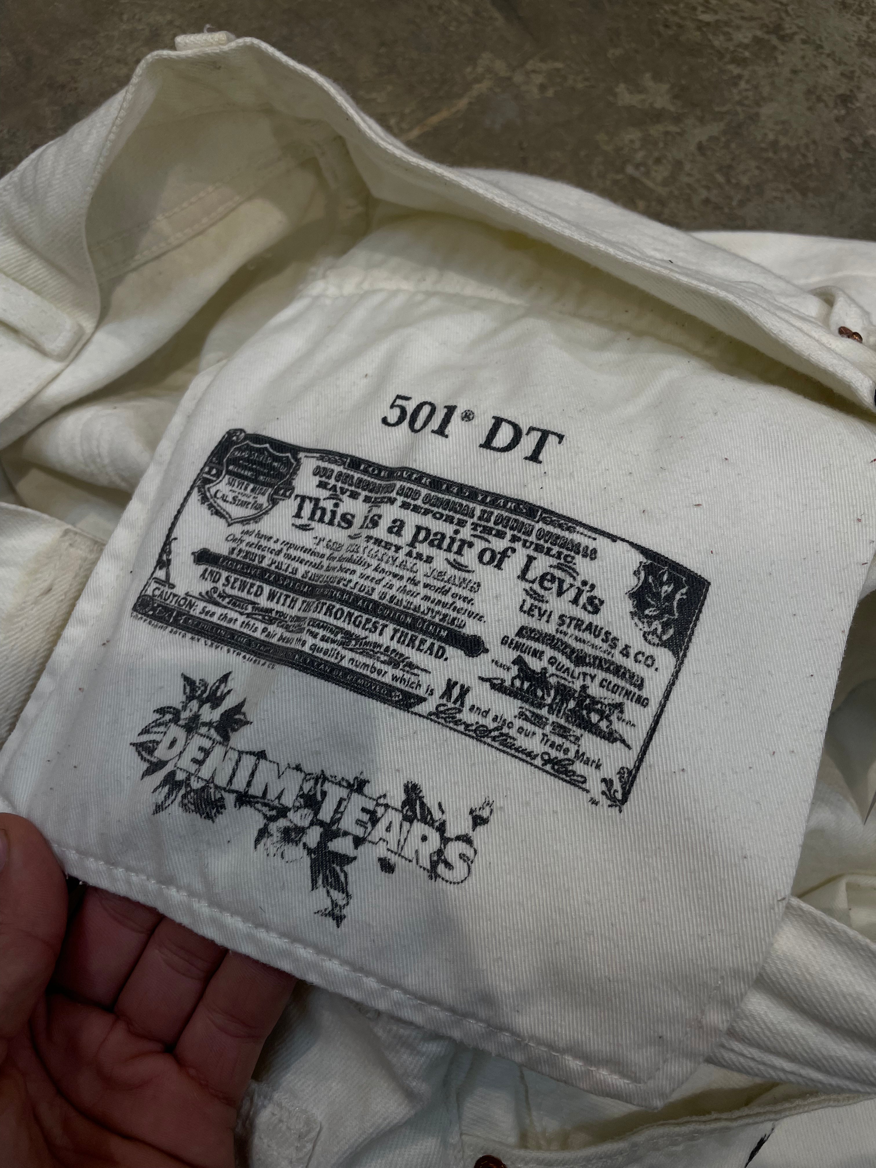 Denim Tears Jeans White Black Used 38