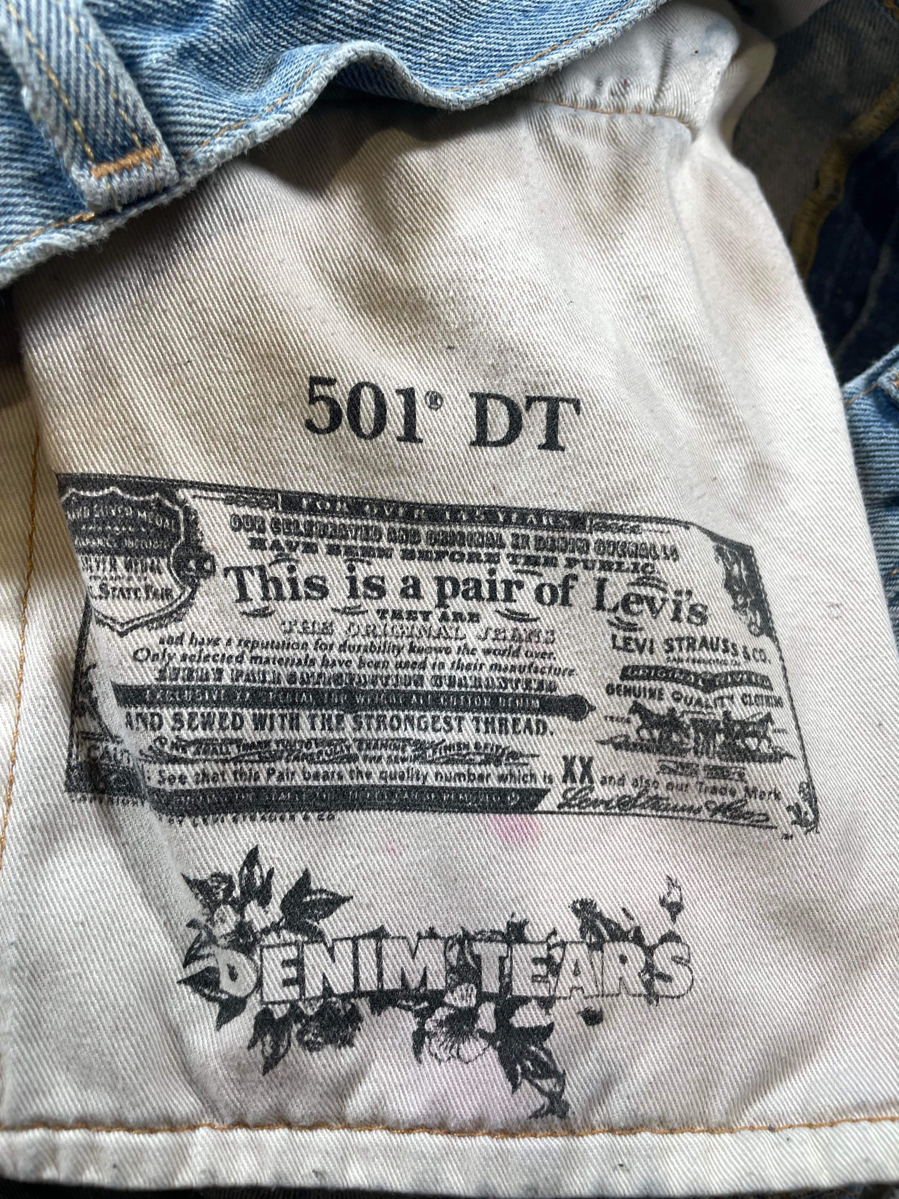 Denim Tears 'Navy & Pink BSTROY' Light Wash Jeans