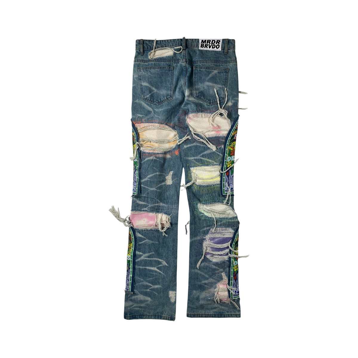 Who Decides War Light Wash & Multicolor Patch Jeans