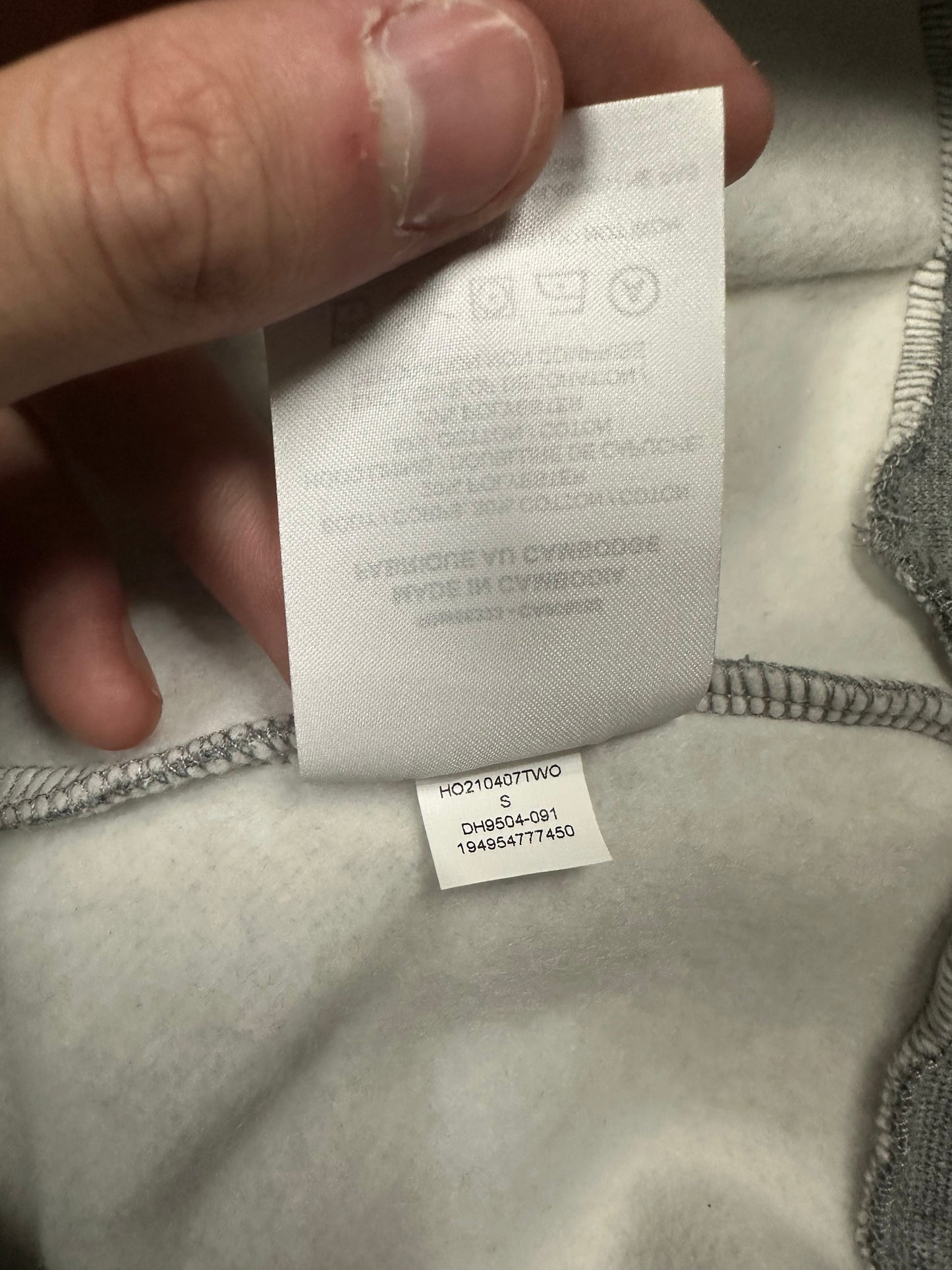 Jordan SweatSuit Wolf Grey Small Used