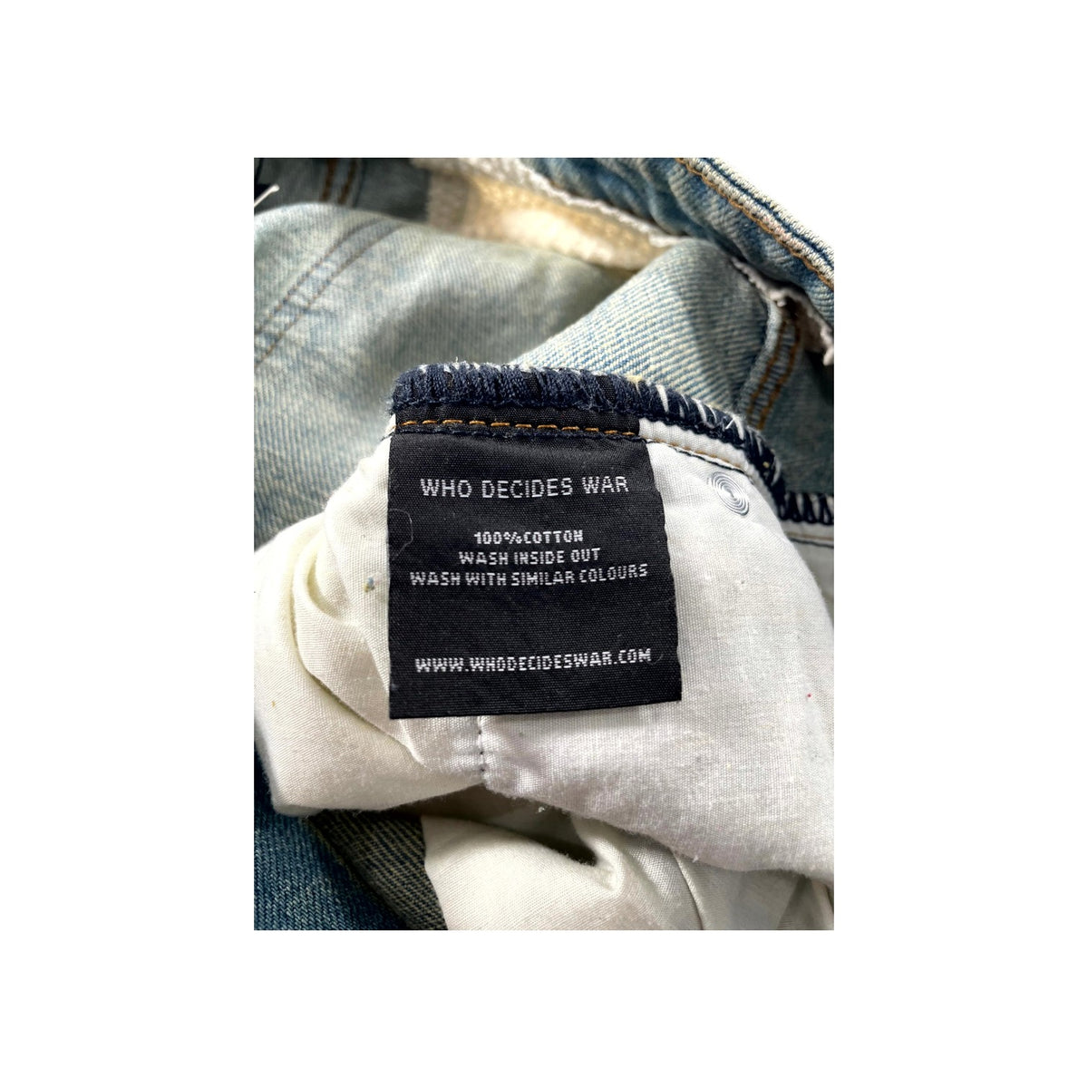 Who Decides War Light Wash & Multicolor Patch Jeans