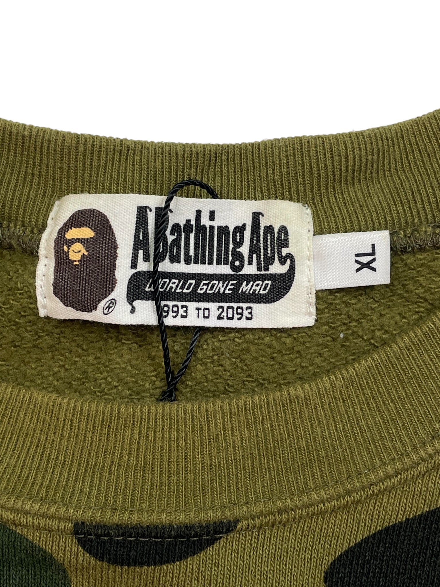 Bape Camo Head Logo Grey Crewneck