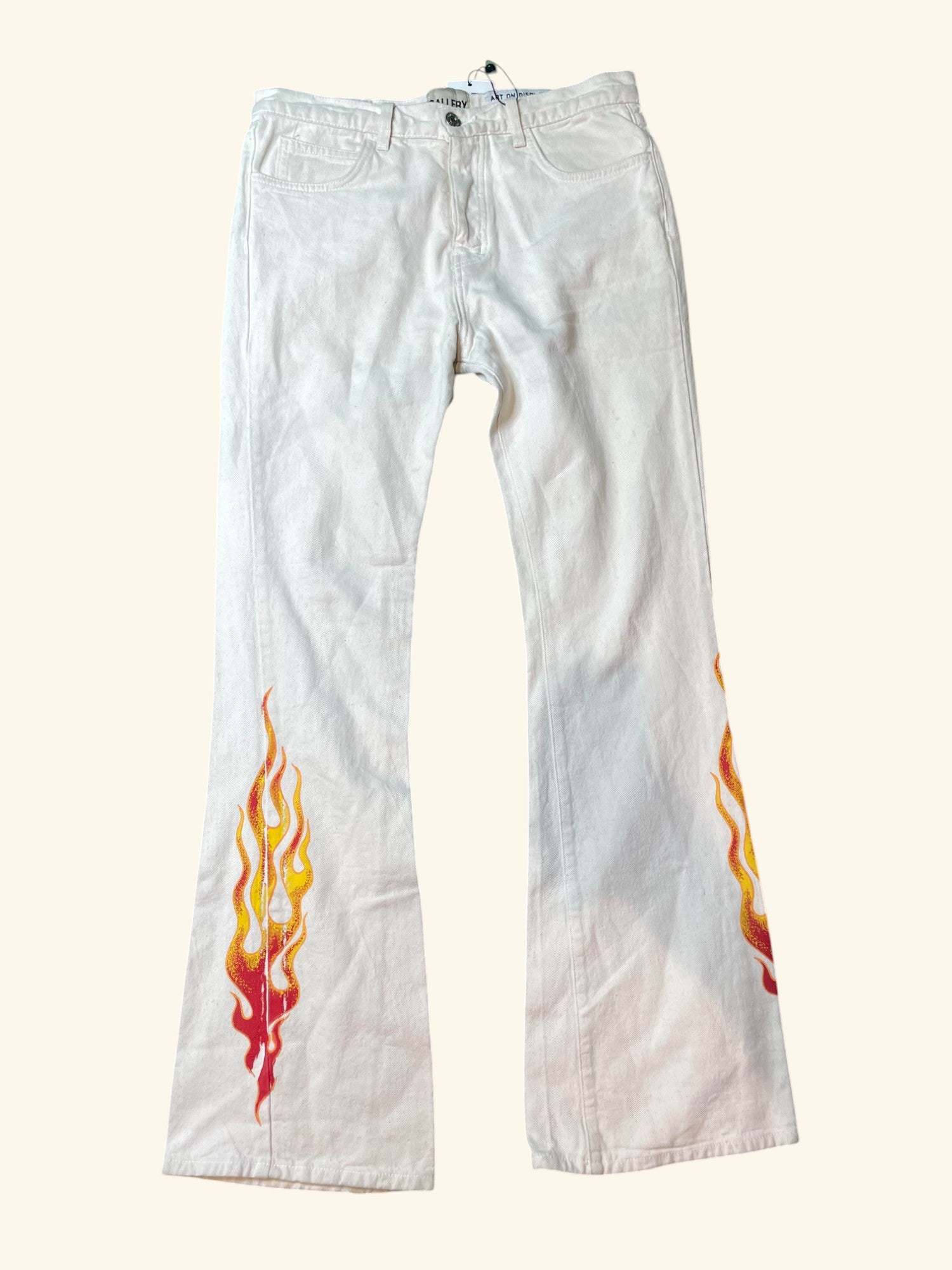 Gallery Dept Flame Flare White Jeans Used 30