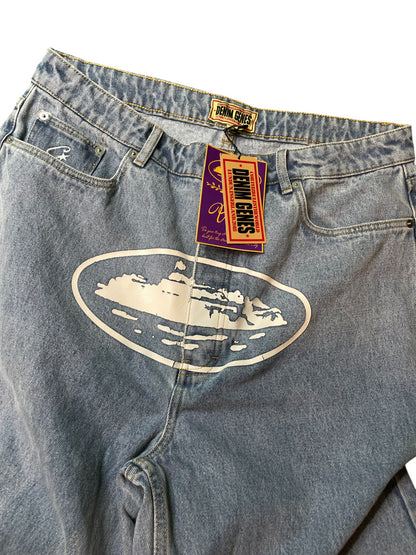 Corteiz Island Baggy Light Wash Jeans