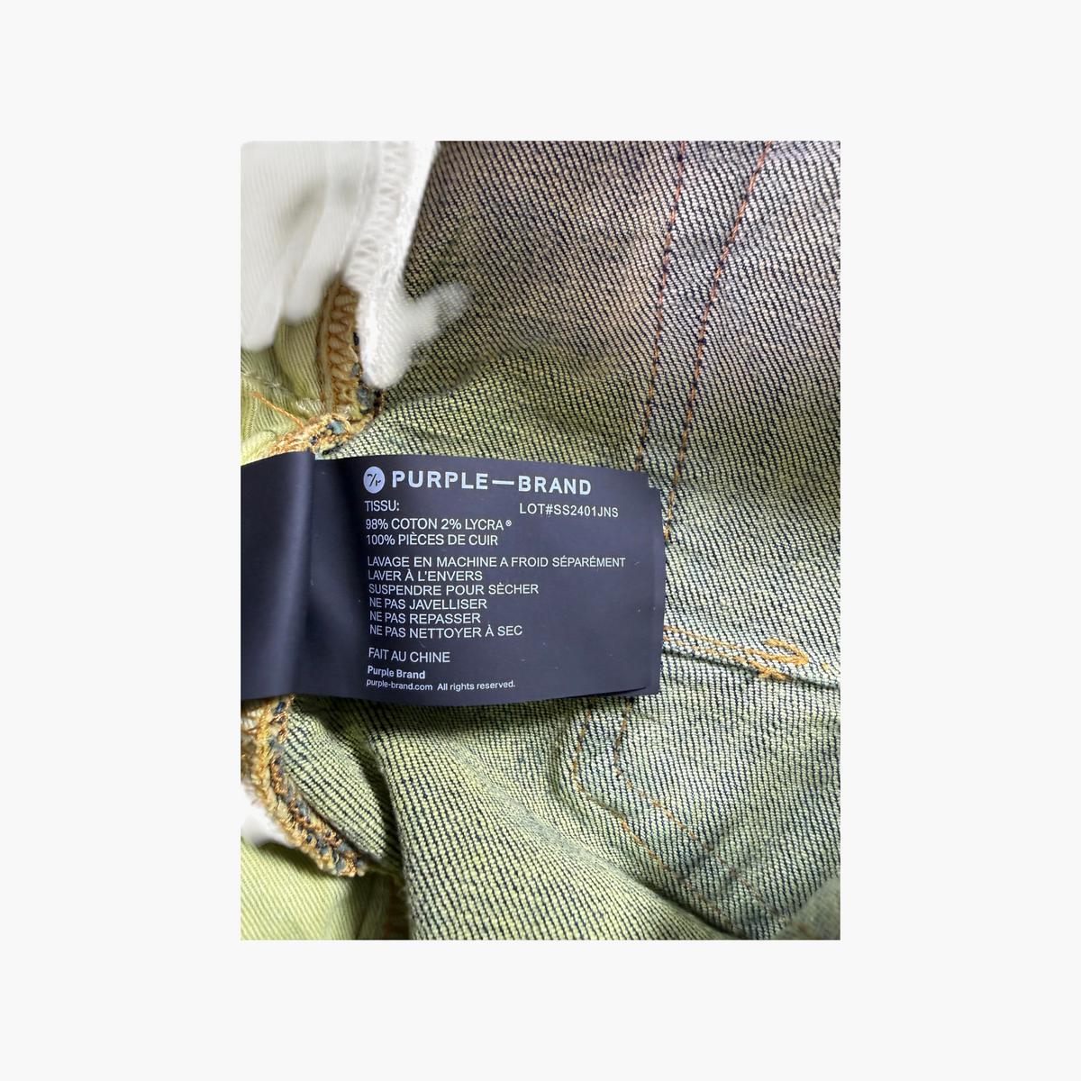 Purple Brand Deep Classic Yellow Wash Plain Jeans