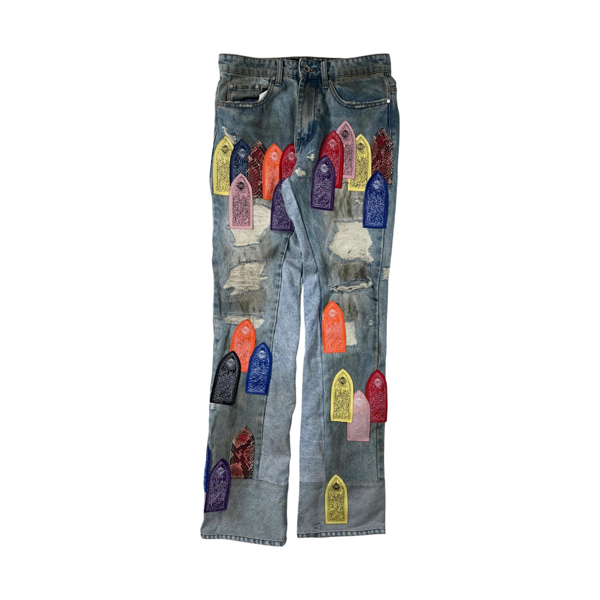 Who Decides War Pastel Light Wash & Multicolor Jeans
