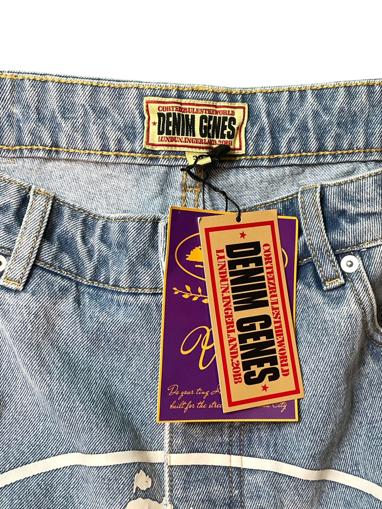 Corteiz Island Baggy Light Wash Jeans