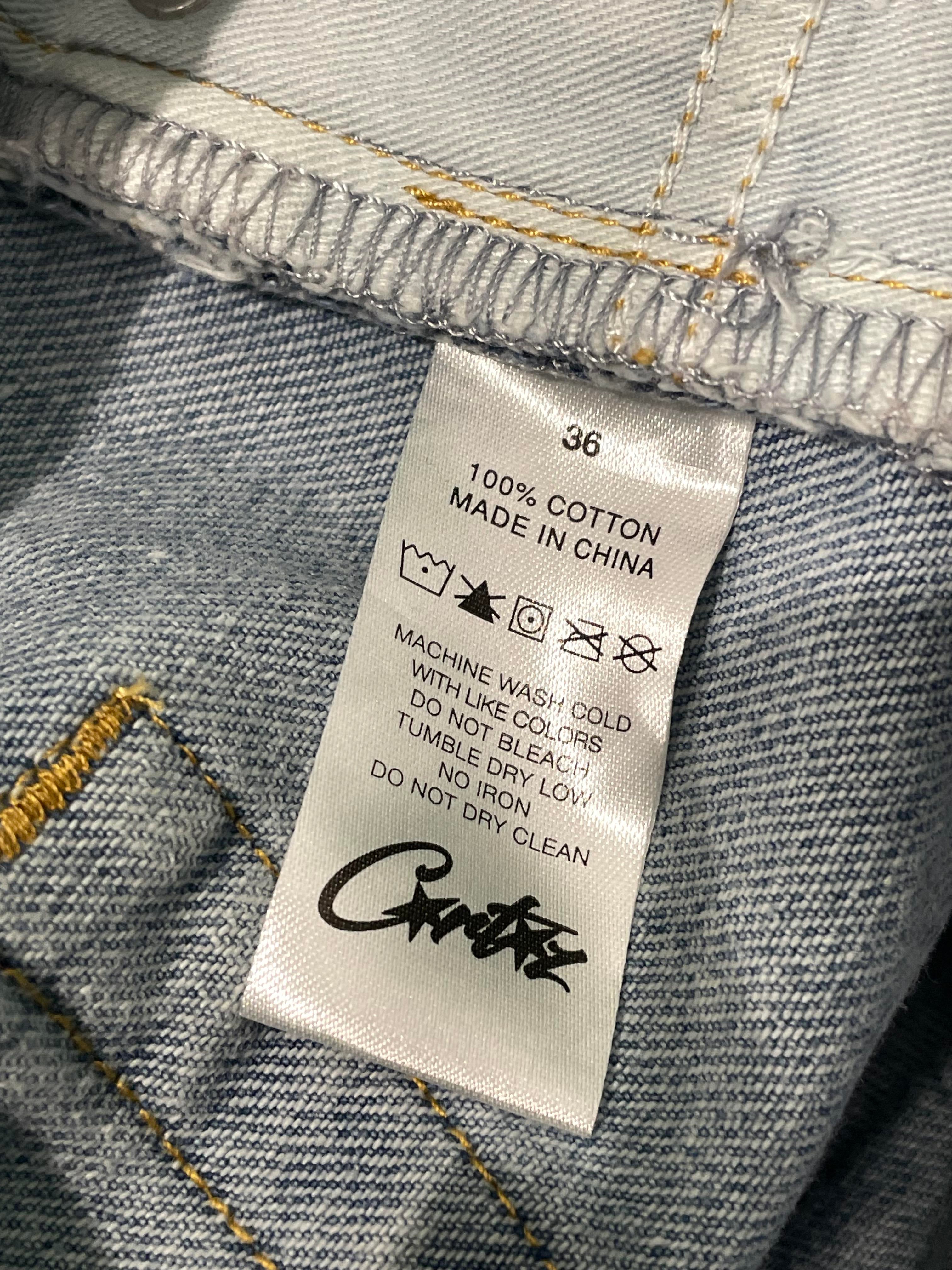 Corteiz Island Baggy Light Wash Jeans
