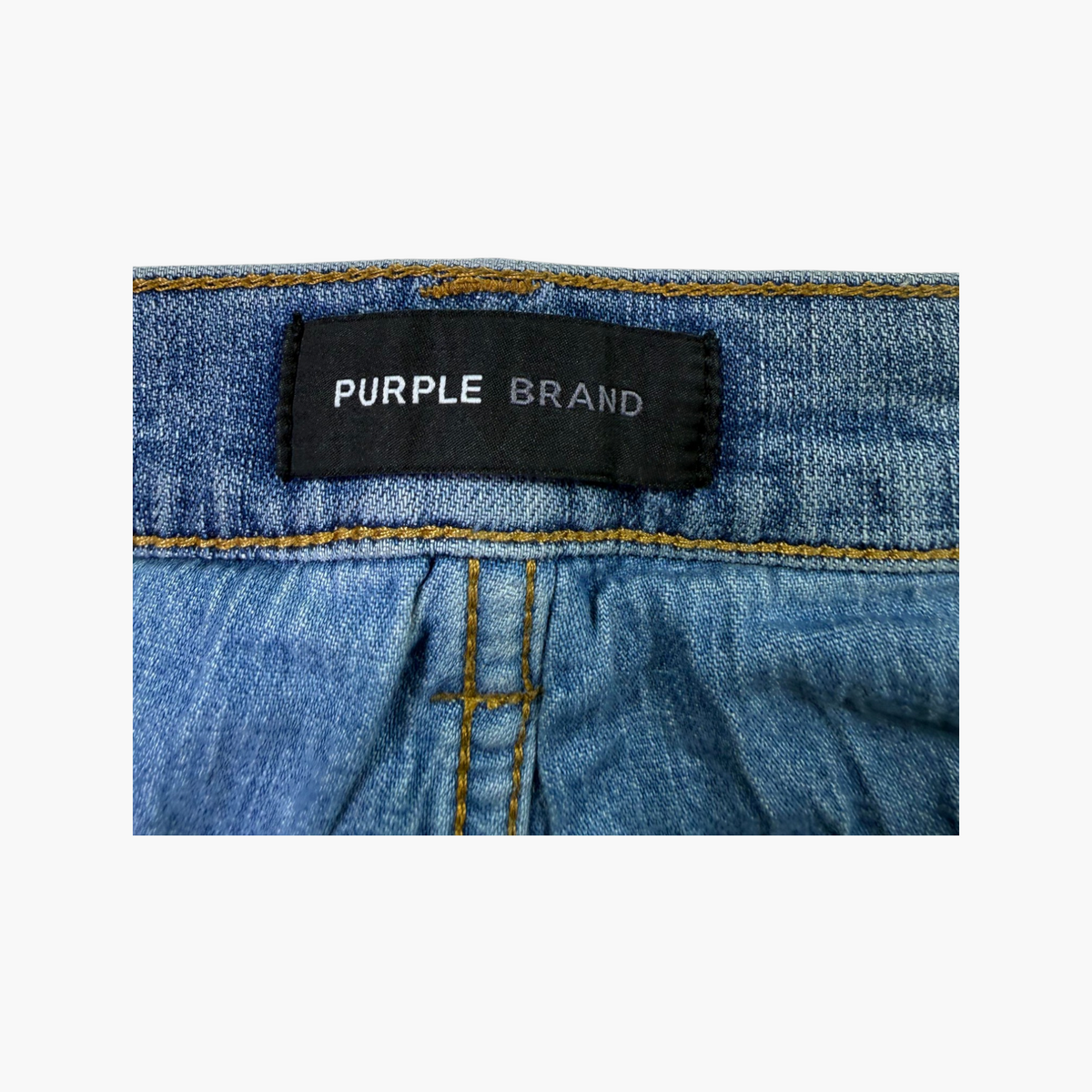 Purple Brand Splatter Light Wash Jeans