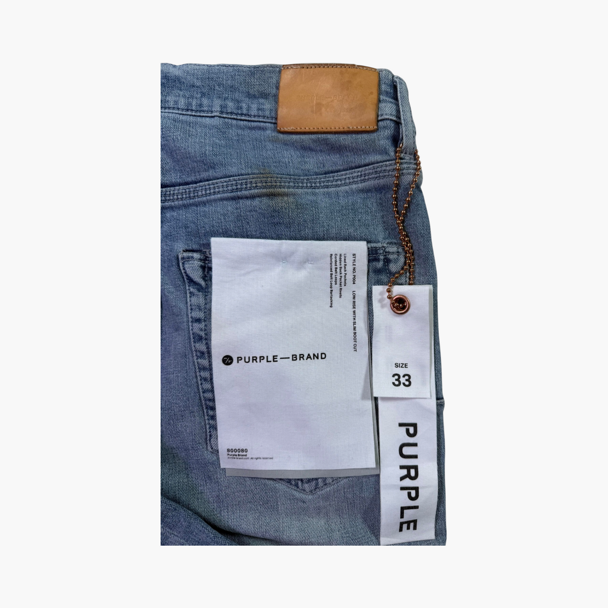 Purple Brand Stitches Light Wash Jeans