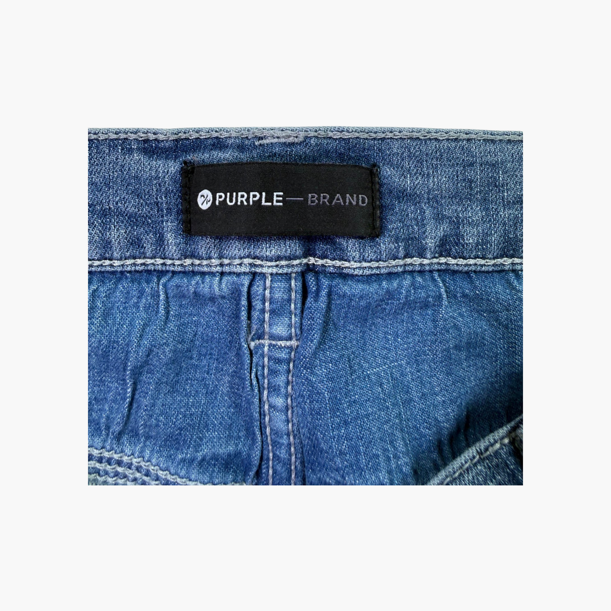 Purple Brand Stitches Light Wash Jeans