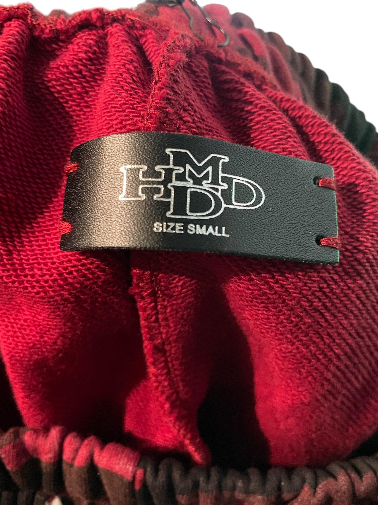 HMDD Studded Red Sweat Shorts