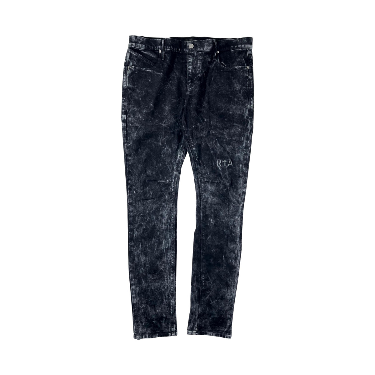 RTA Wax Black & Silver Jeans