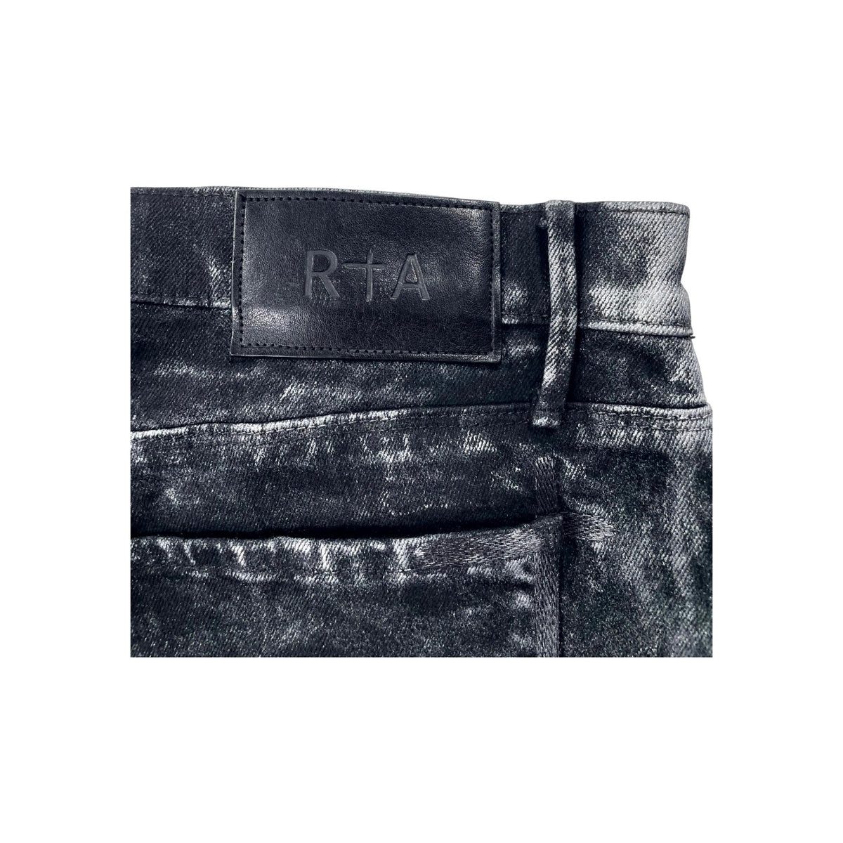 RTA Wax Black & Silver Jeans