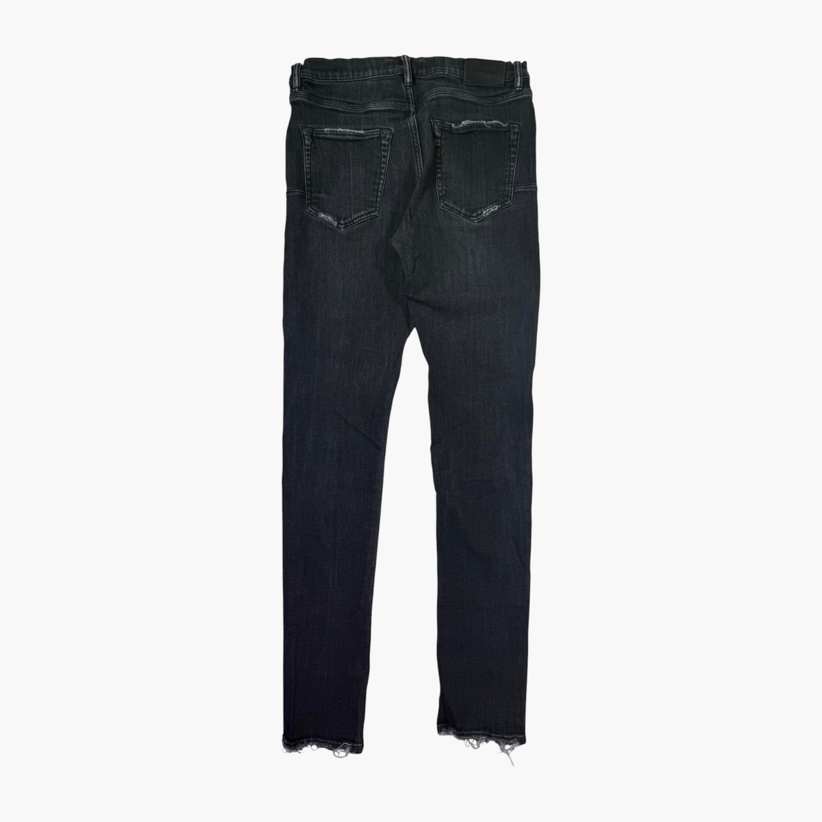 Purple Brand Knee Ripped Black Wash Jeans