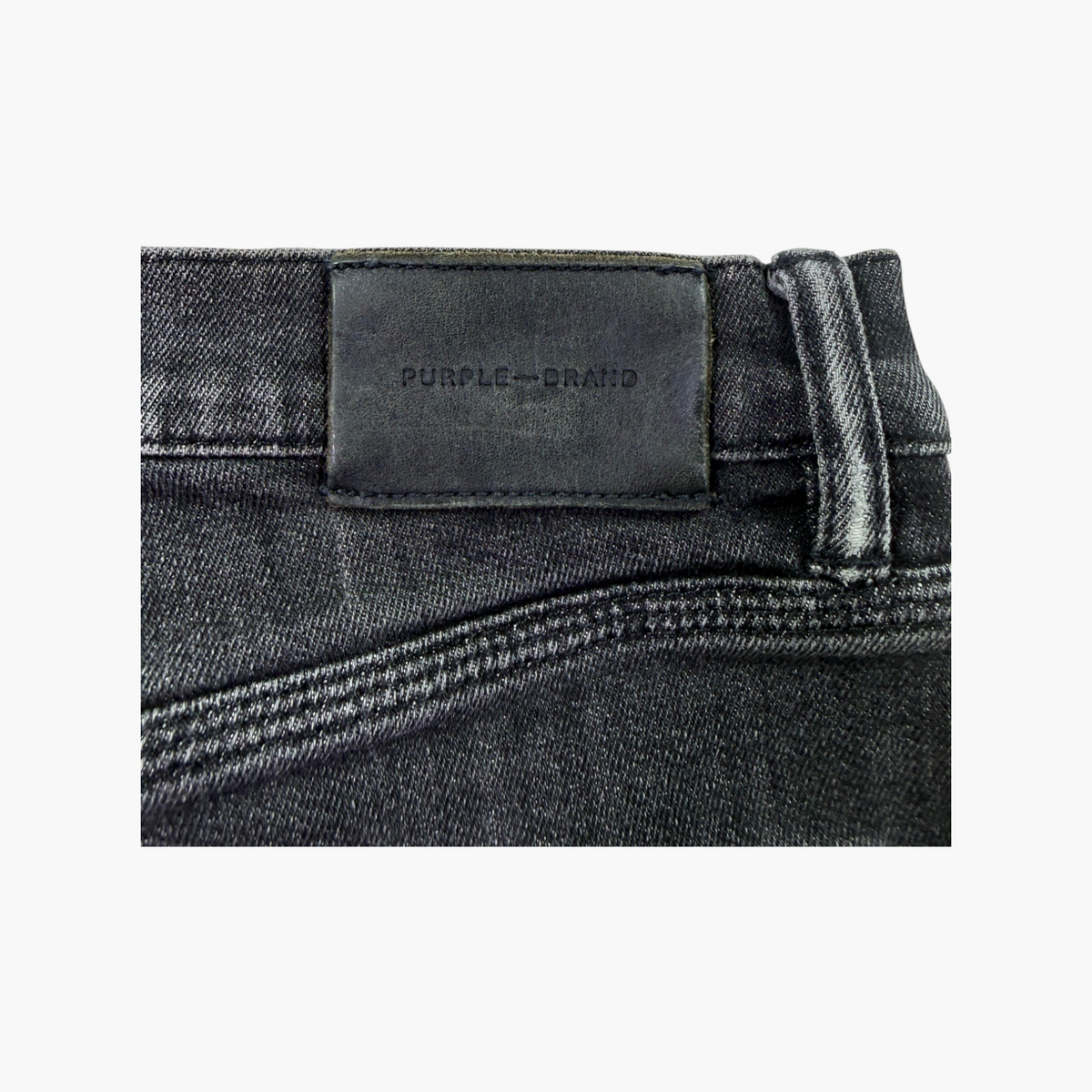 Purple Brand Knee Ripped Black Wash Jeans