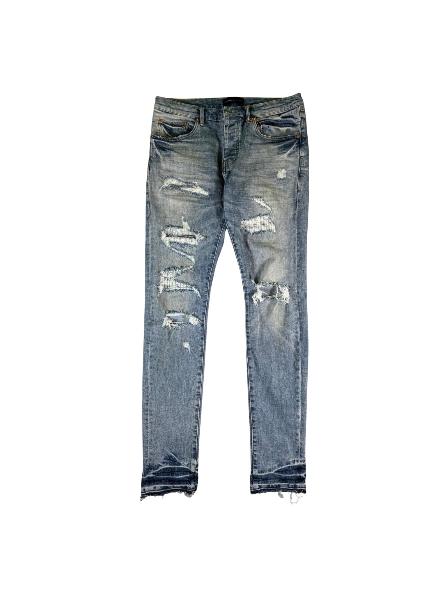 Purple Brand Distressed Light Wash Jeans