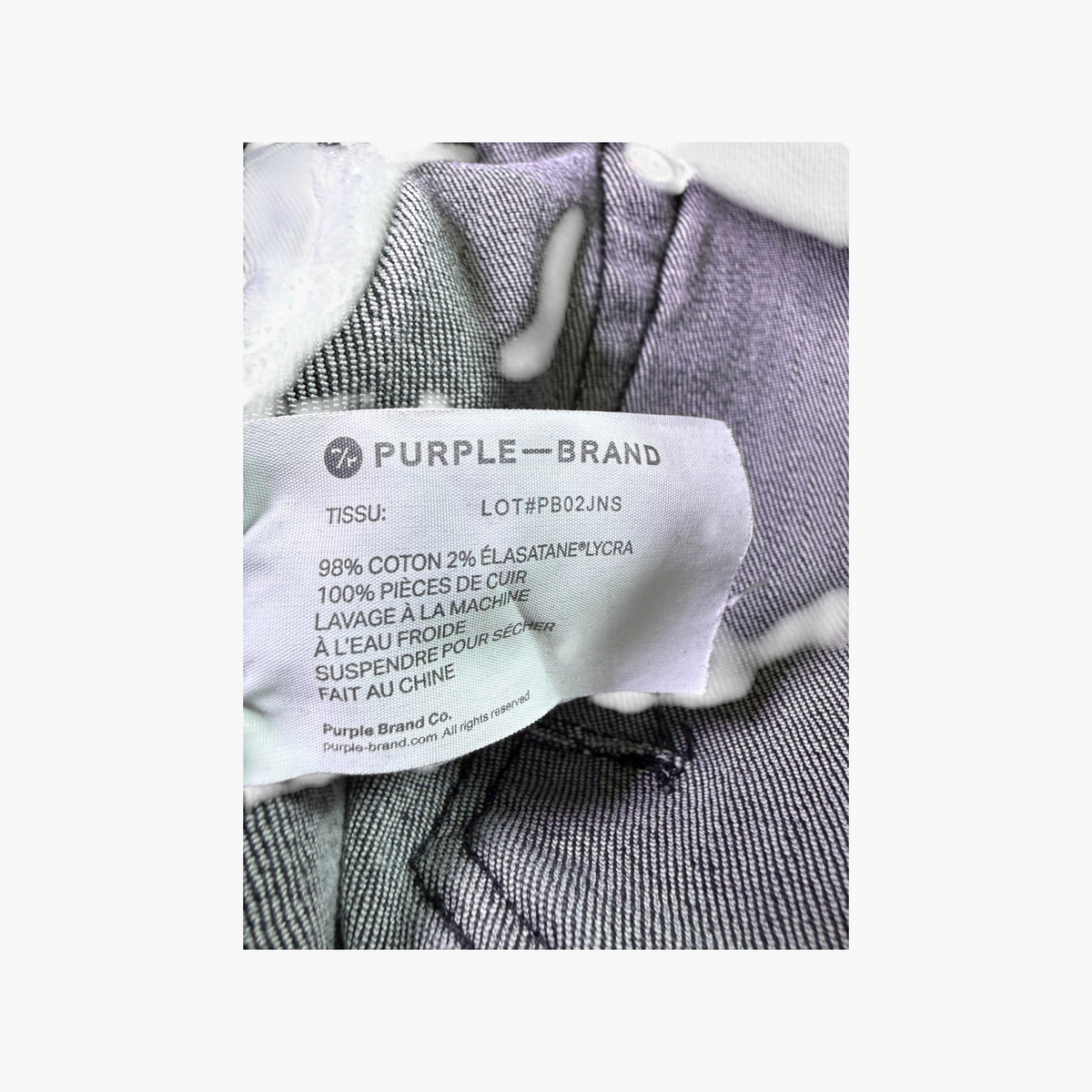 Purple Brand Knee Ripped Black Wash Jeans