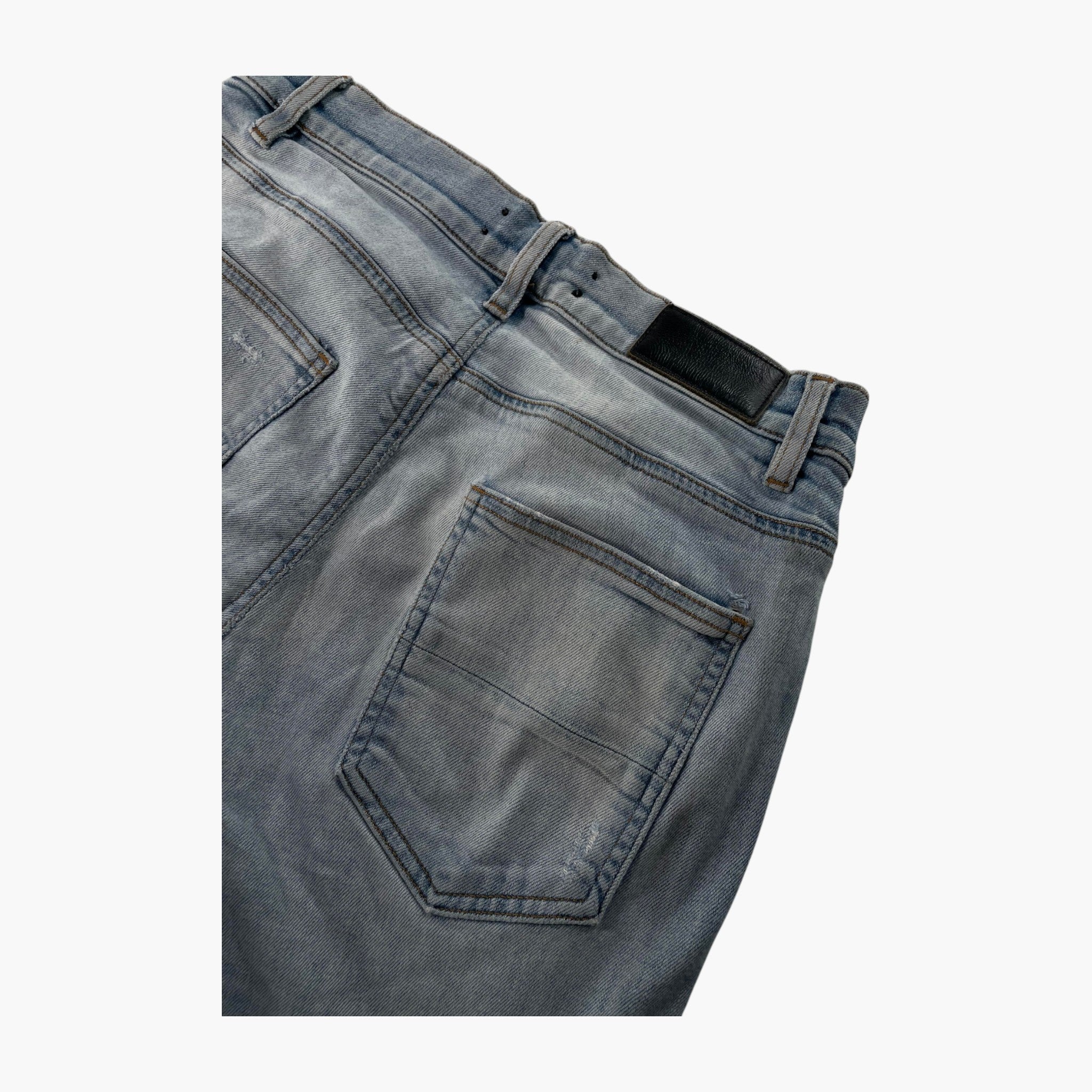 Amiri Camo "MX1" Patch Light Wash Jeans