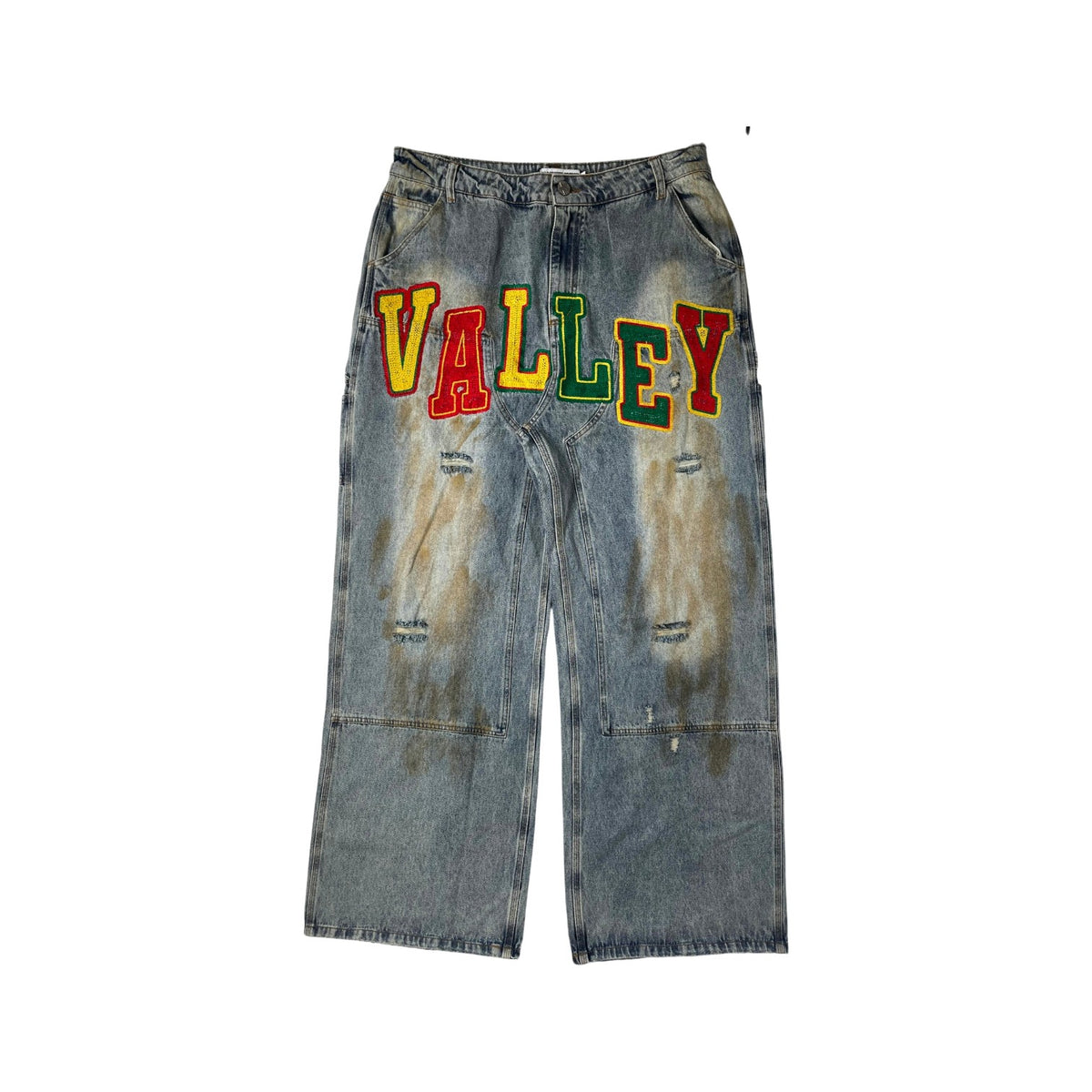 Vale Indigo Collage Painter Light Wash & Multicolor Jeans
