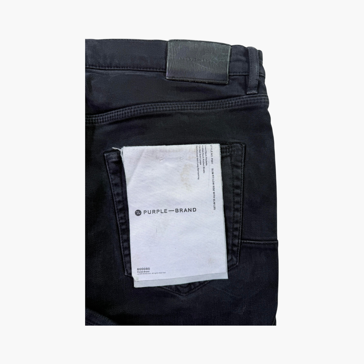 Purple Brand Black Wash Plain Jeans