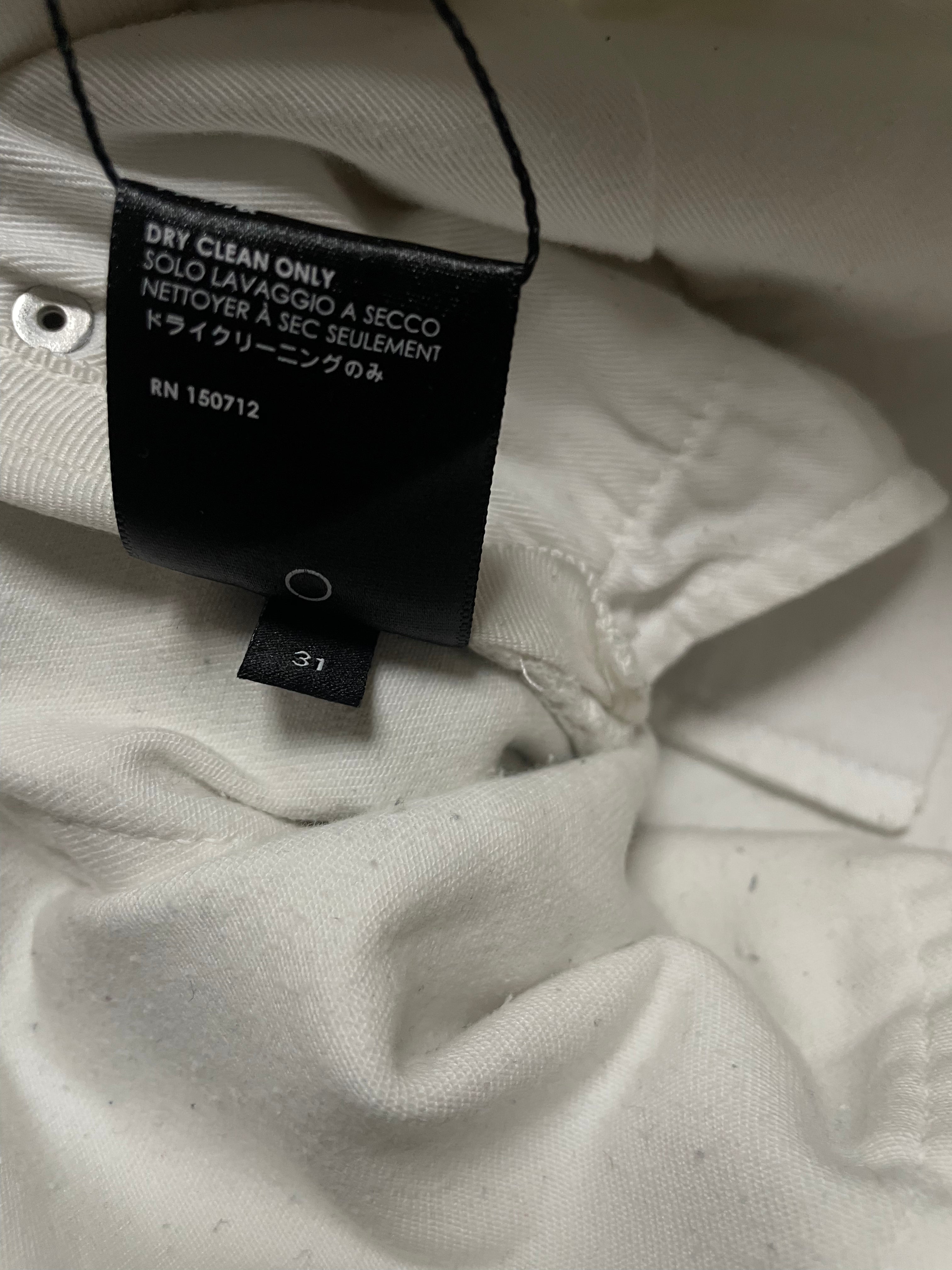 Amiri Jeans White Black Stripe Used 31