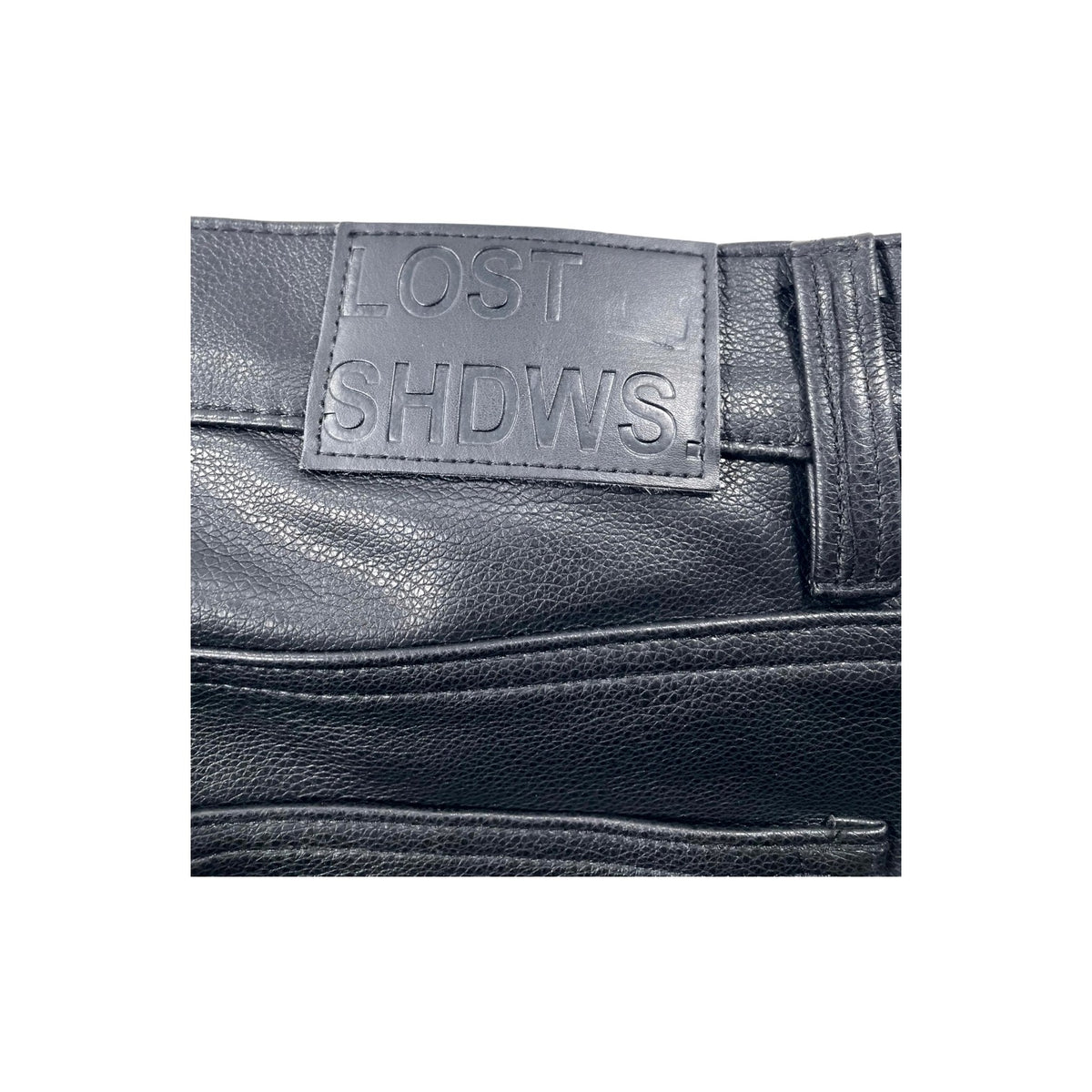 LOST SHDWS Leather Black & Orange Jeans