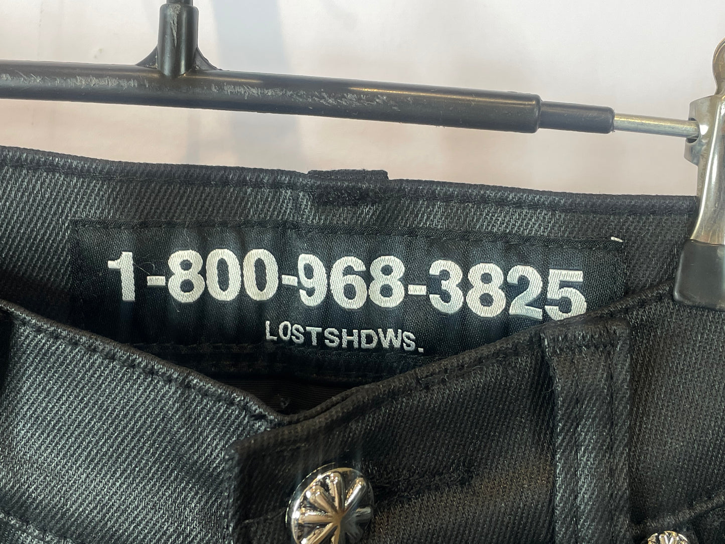 LOSTSHDWS Black & Orange Wax Jeans