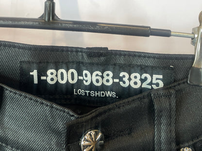 LOSTSHDWS Black & Orange Wax Jeans