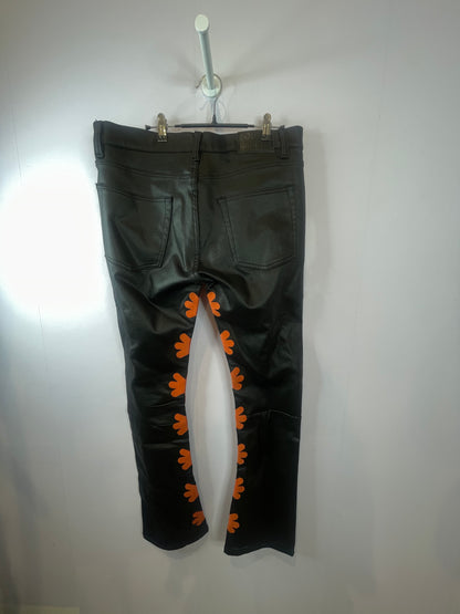 LOSTSHDWS Black & Orange Wax Jeans