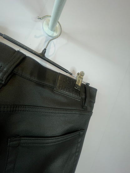 LOSTSHDWS Black & Orange Wax Jeans