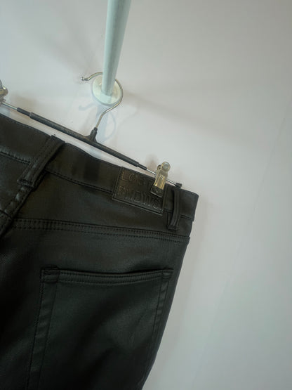 LOSTSHDWS Black & Orange Wax Jeans