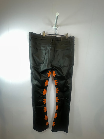LOSTSHDWS Black & Orange Wax Jeans