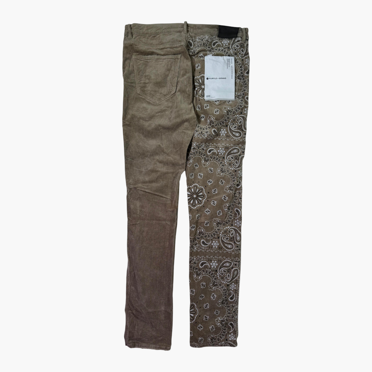 Purple Brand Tan Bandana Corduroy Jeans
