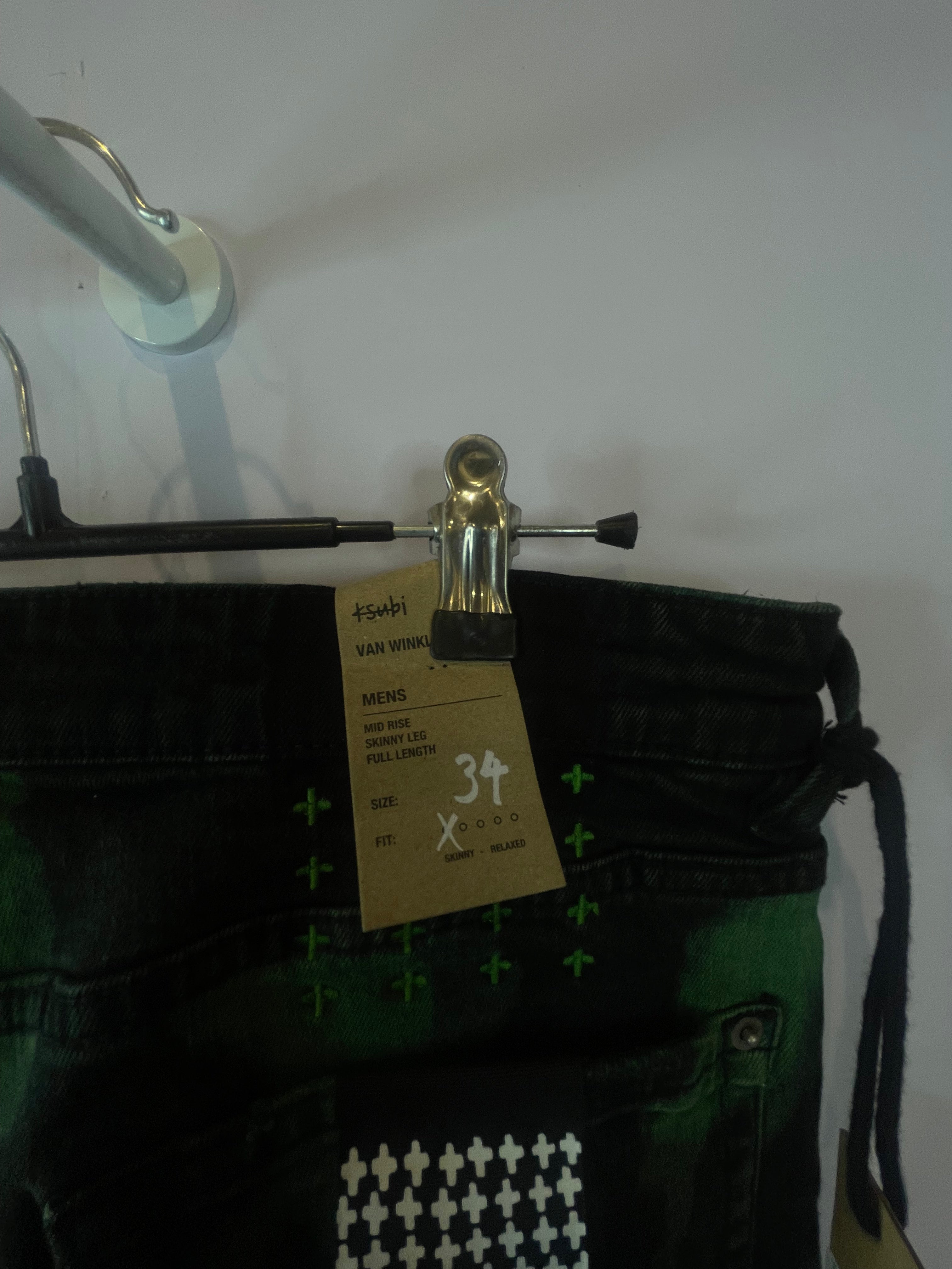 Ksubi Black & Green Jeans