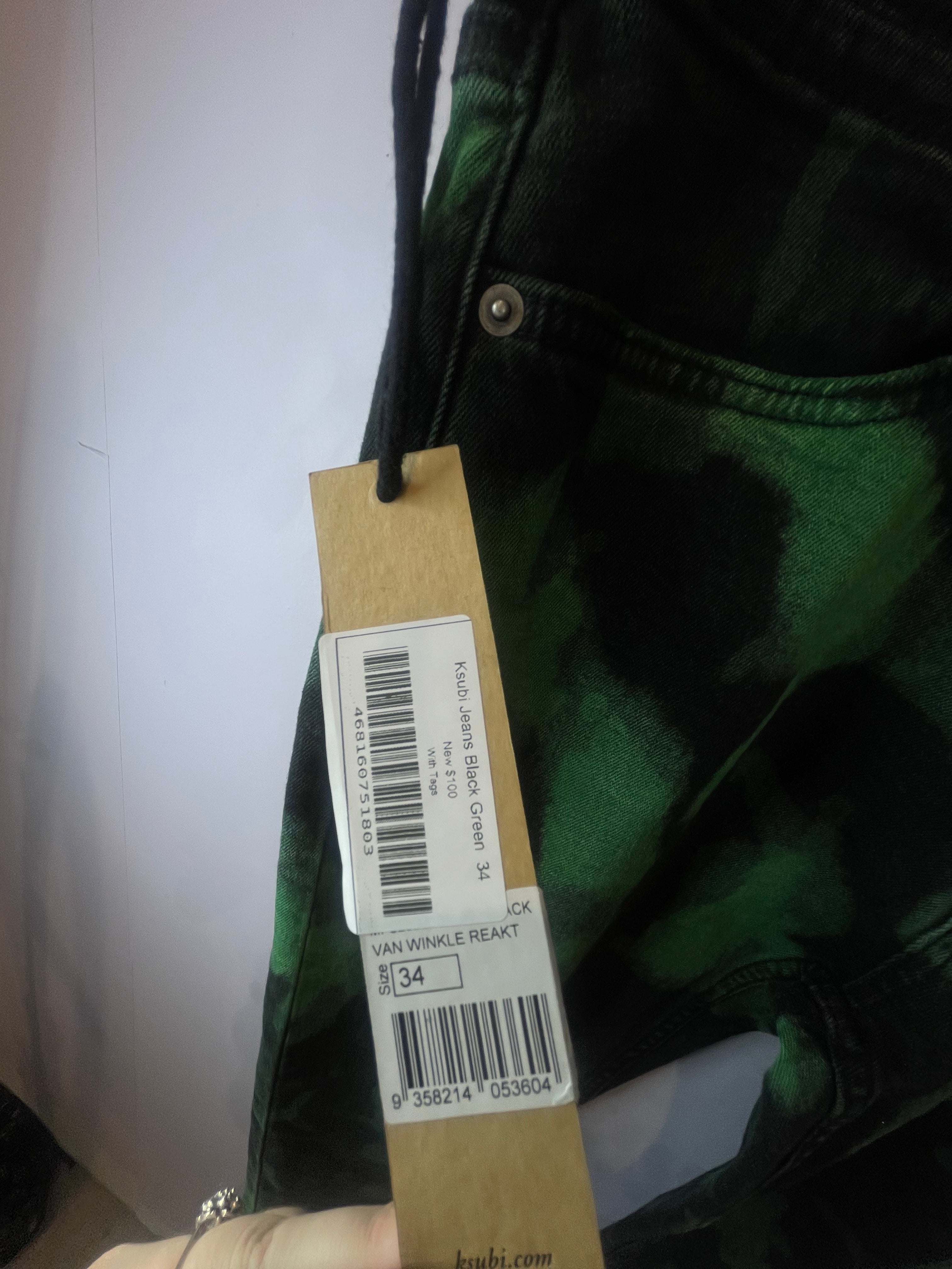 Ksubi Black & Green Jeans