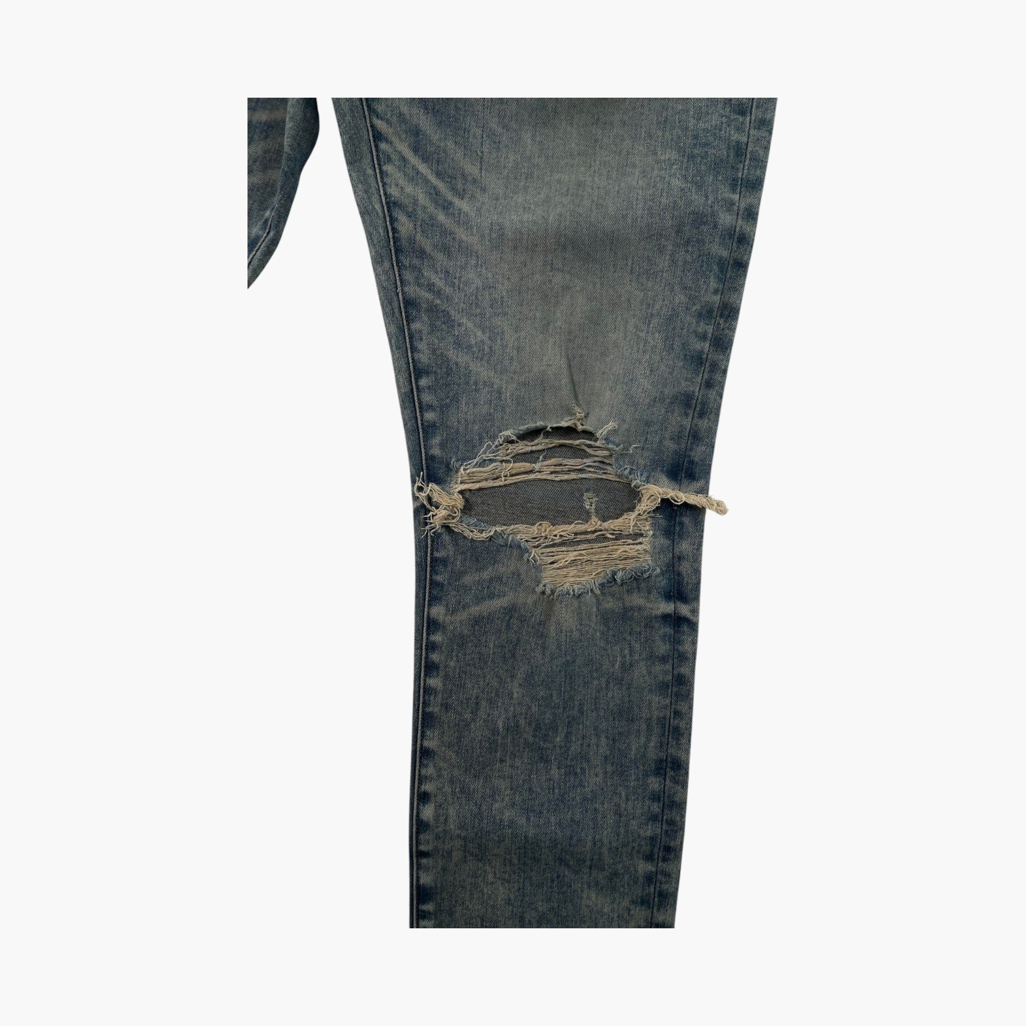 Amiri  Knee Rip (Zipper) Aged Wash Jeans