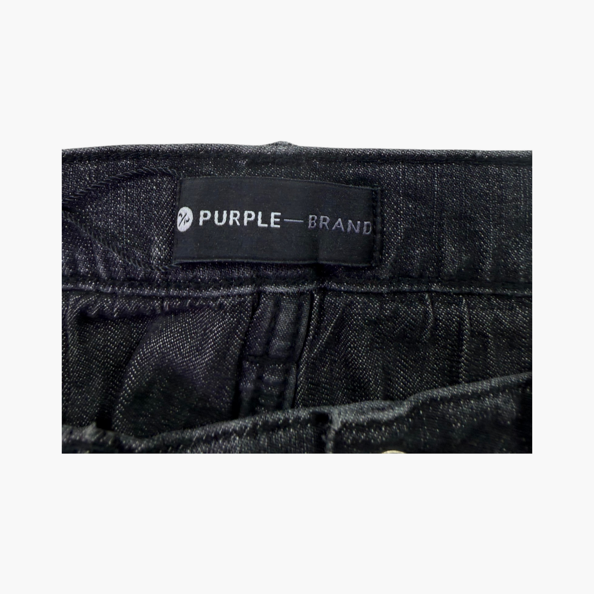 Purple Brand Black Wash Ripped Jeans
